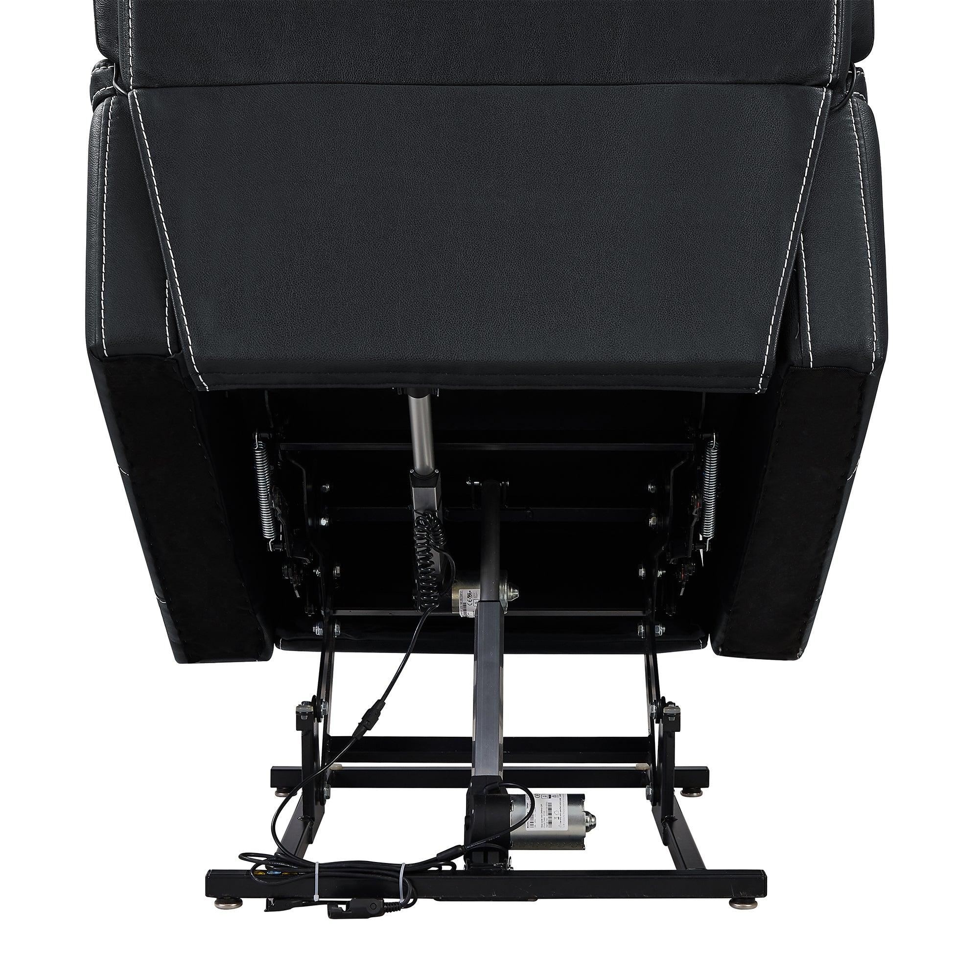 Electric Power Lift Recliner Chair  with 2 Motors Massage and Heat for Elderly, 3 Positions, 2 Side Pockets, Cup Holders, USB Charge Ports, 180 degrees Power Reclining Chair