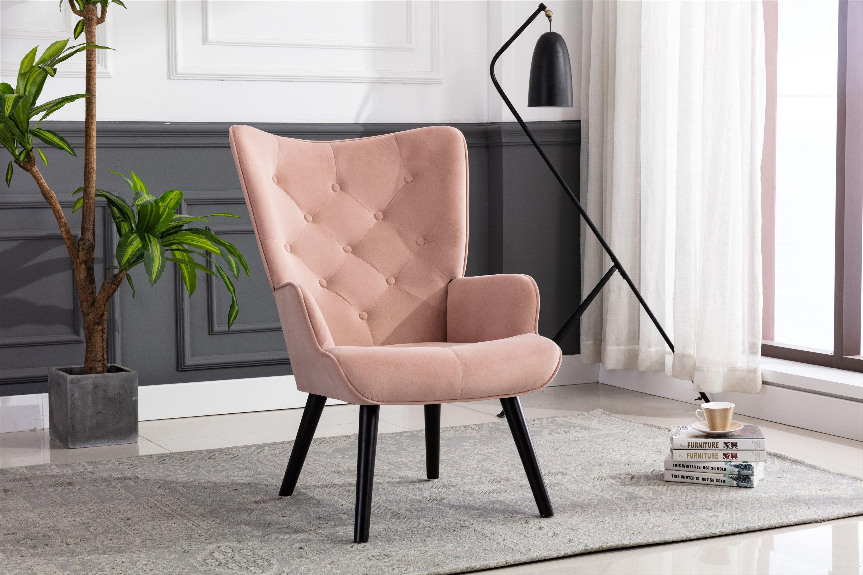 Accent chair  Living Room/Bed Room,Modern Leisure  Chair  Pink