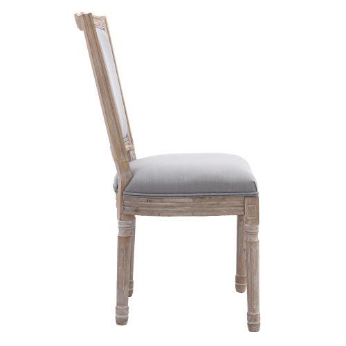 Upholstered Fabrice French Dining Chair,Set of 2,Light grey