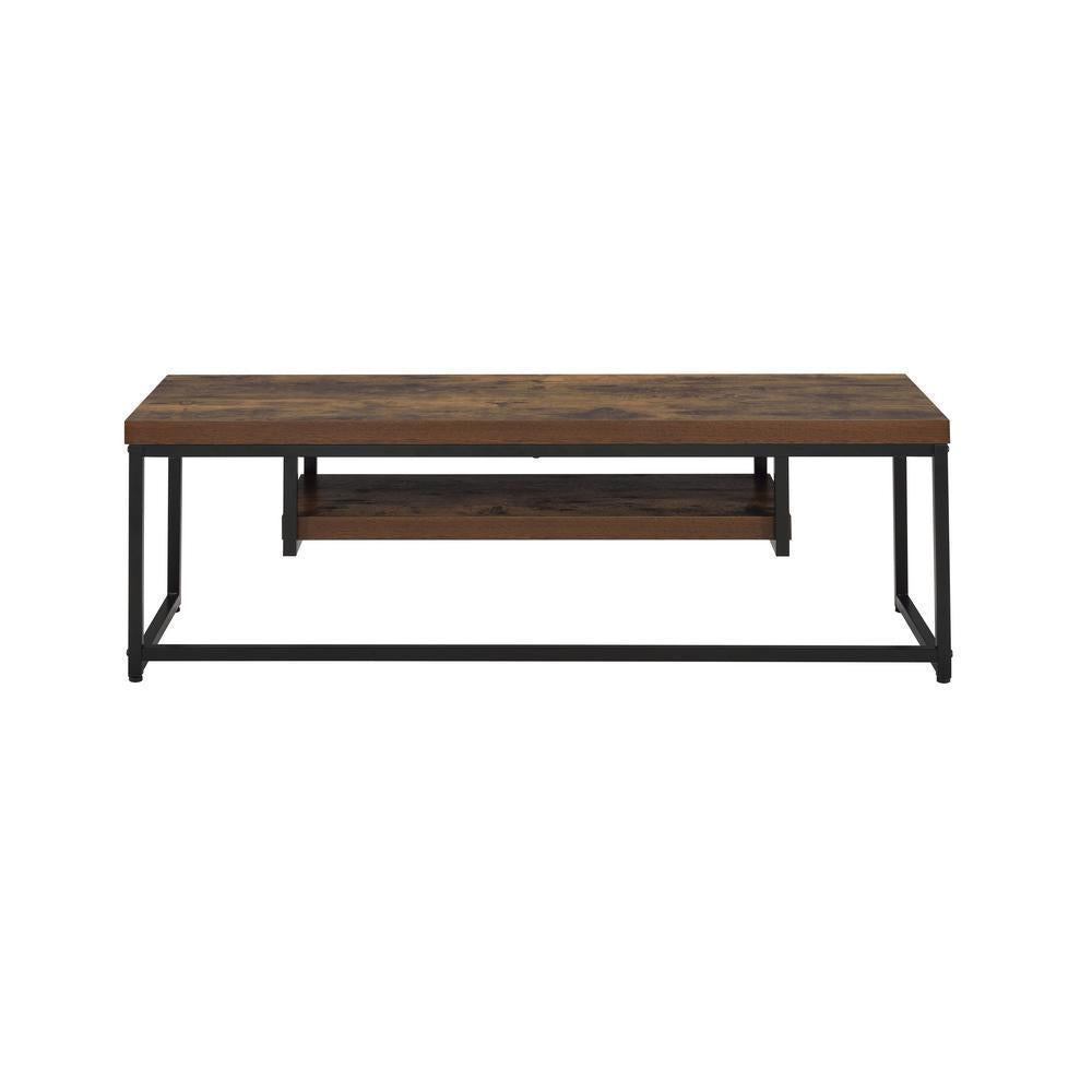 ACME Bob TV Stand in Weathered Oak & Black 91780