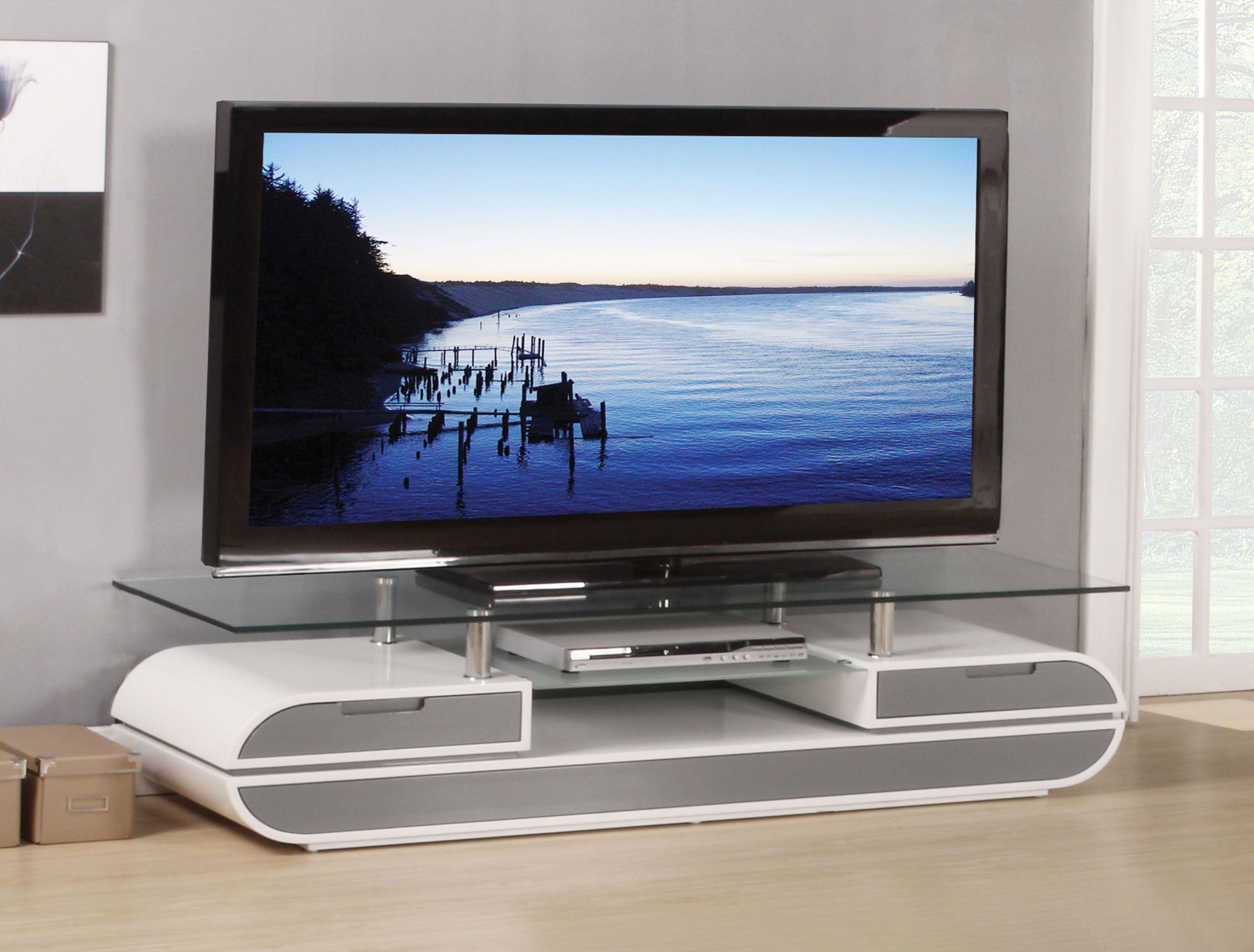 ACME Lainey TV Stand in White & Gray 91142 image