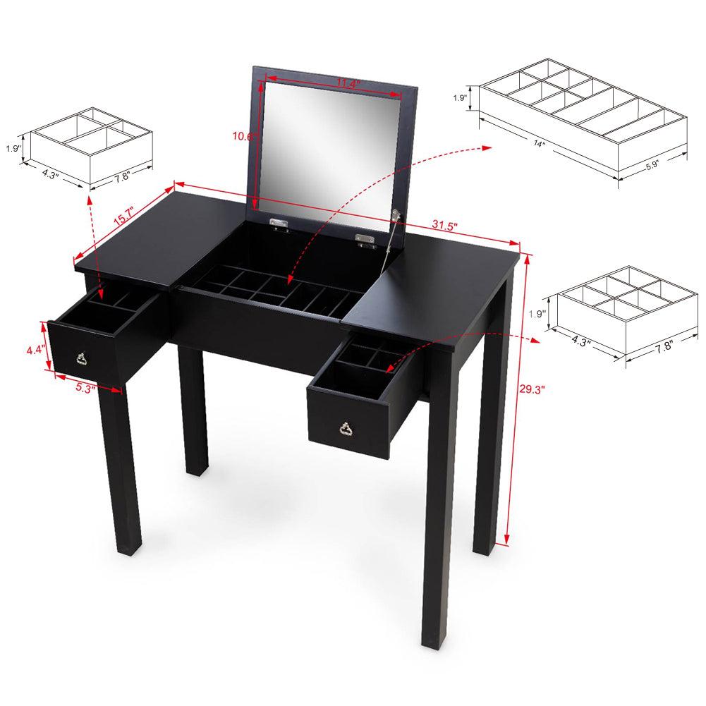 Modern Bedroom Furniture Set Dresser Set with Flip Mirror / Dresser Large Capacity Work Study Writing Desk Bedroom Furniture