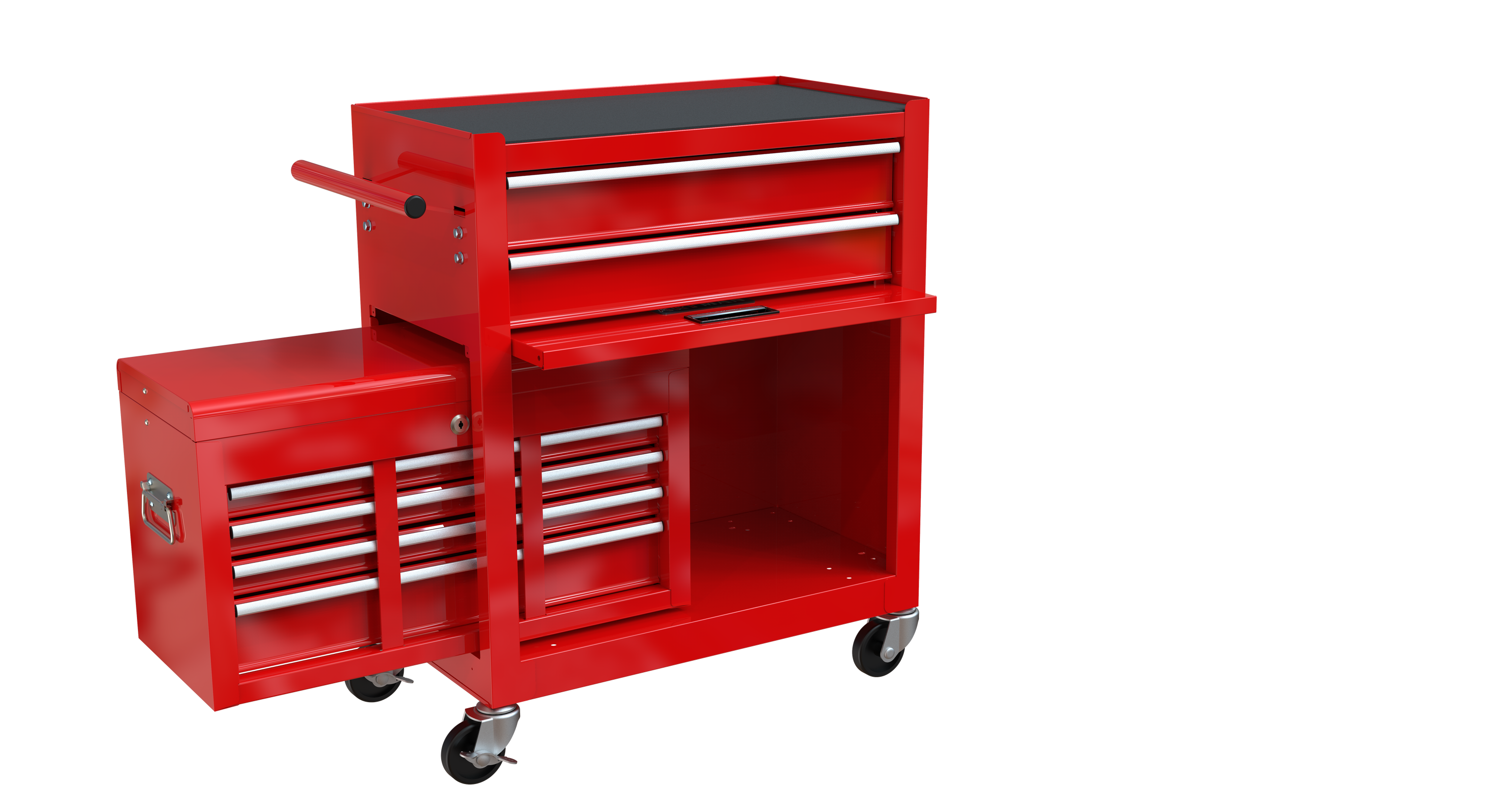 High Capacity Rolling Tool Chest with Wheels and Drawers, 8-Drawer ToolStorage Cabinet--RED