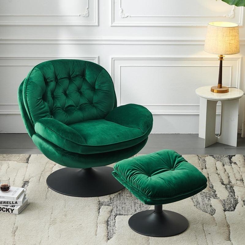 Swivel Leisure chair lounge chair velvet green color image