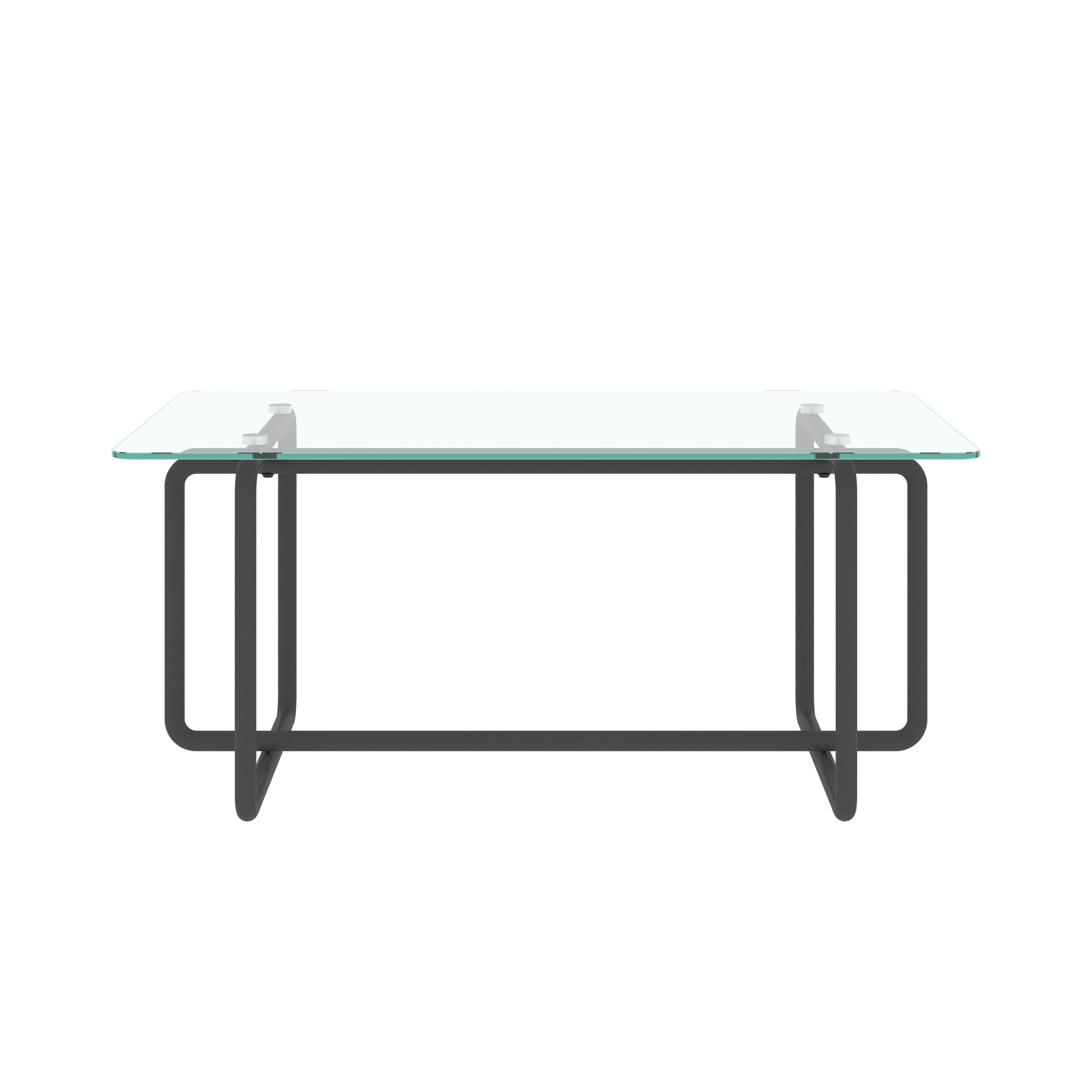 Modern Tempered Glass Tea Table Coffee Table, Table for Living Room,Transparent