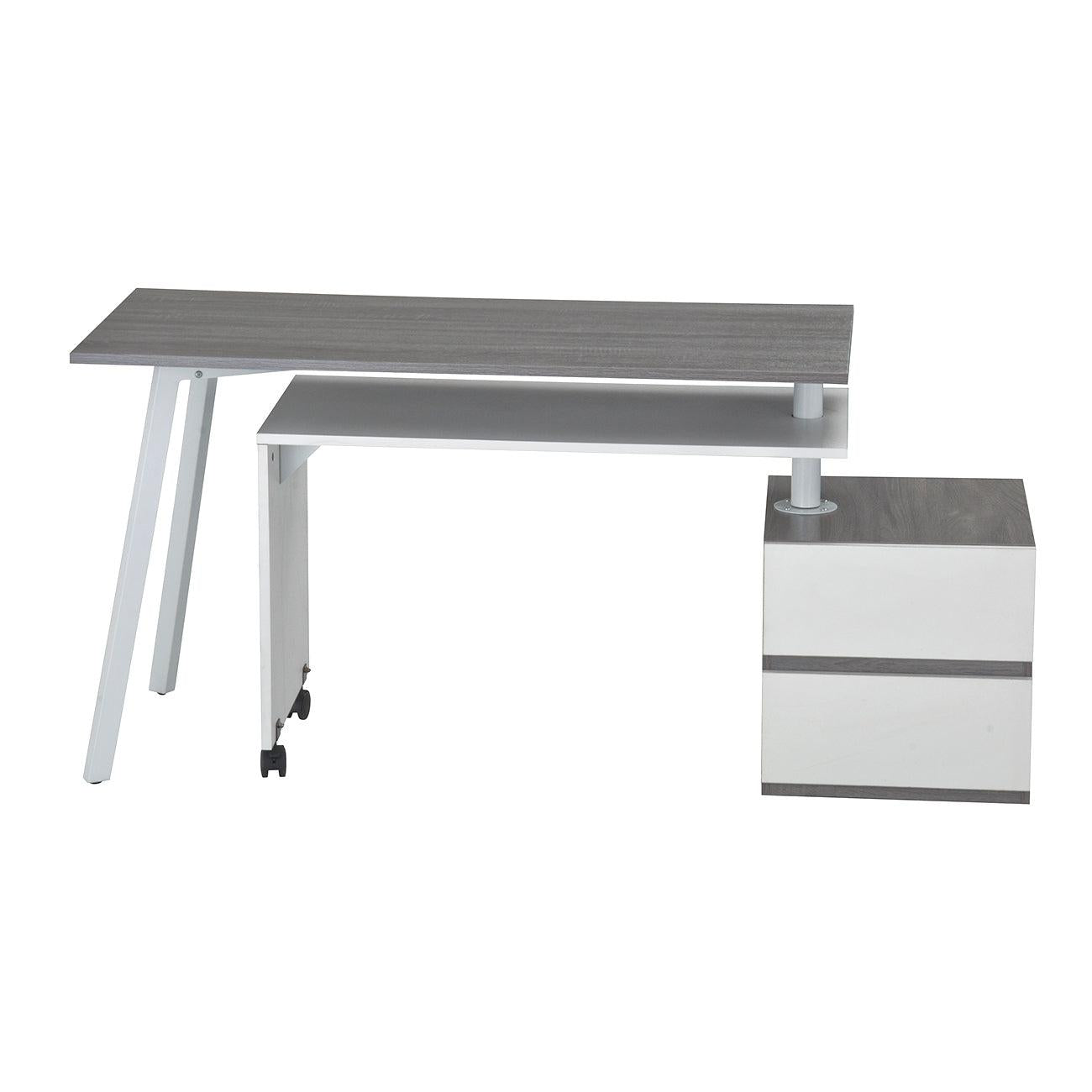 Techni Mobili Rotating Multi-PositionalModern Desk, Grey