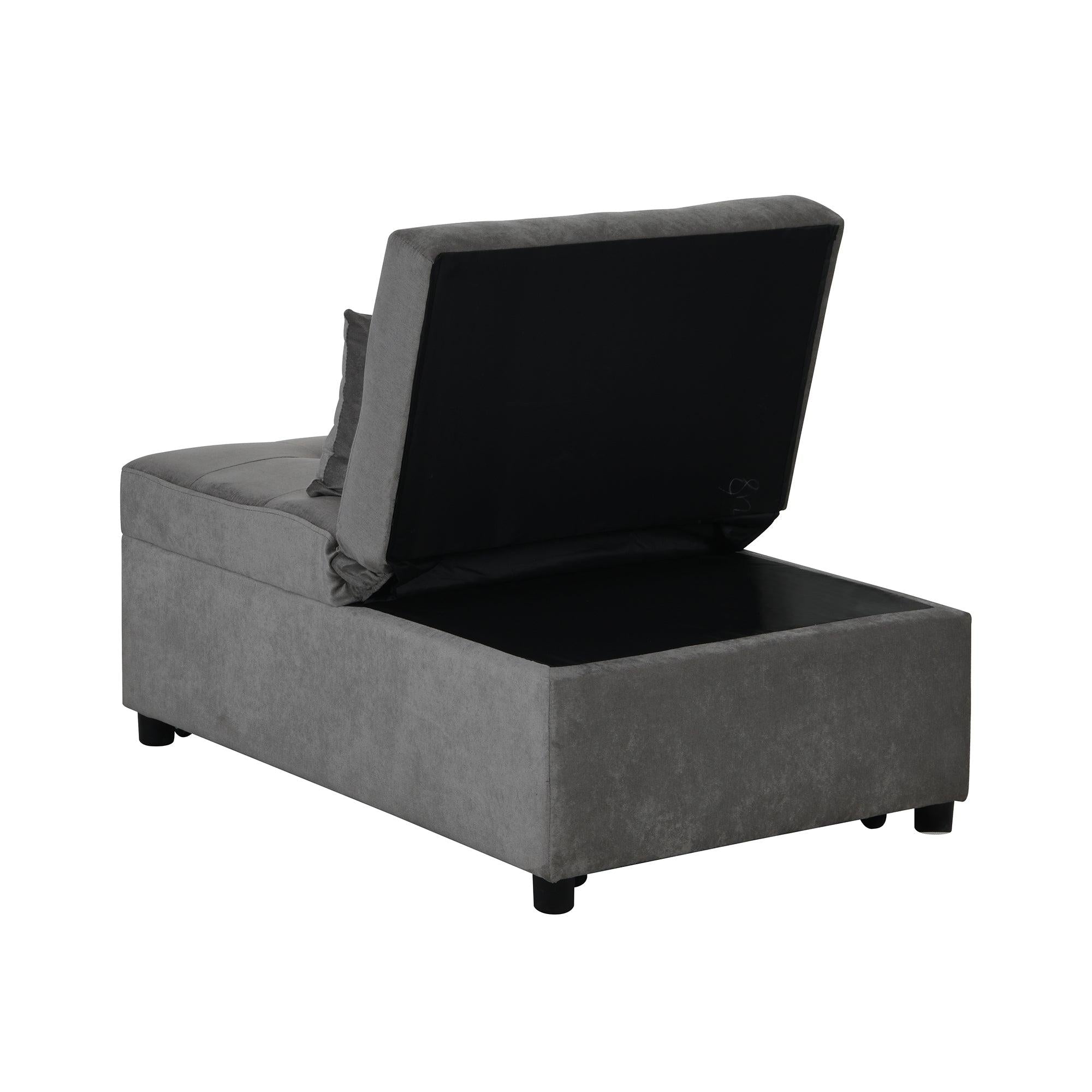 Folding Ottoman Sofa Bed（Gray）