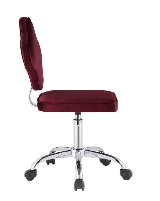 ACME Clover Office Chair, Red Velvet 93070