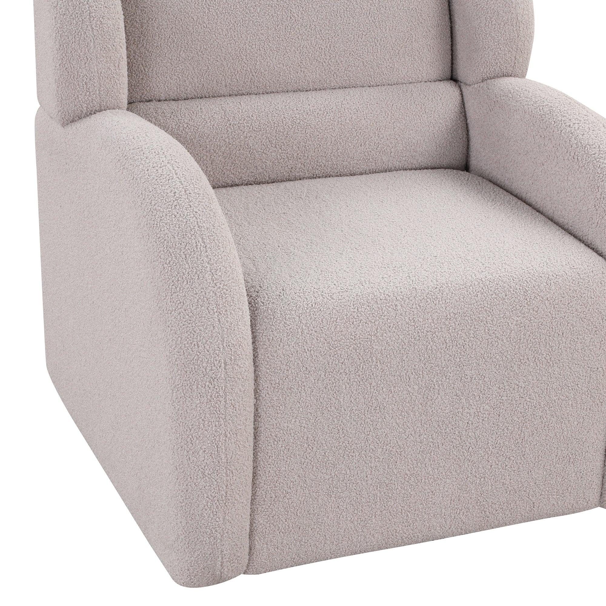 Swivel Accent Chair with Ottoman, Teddy Short Plush Particle Velvet Armchair,360 Degree Swivel Barrel Chair with footstool for Living Room, Hotel, Bedroom, Office, Lounge,Grey