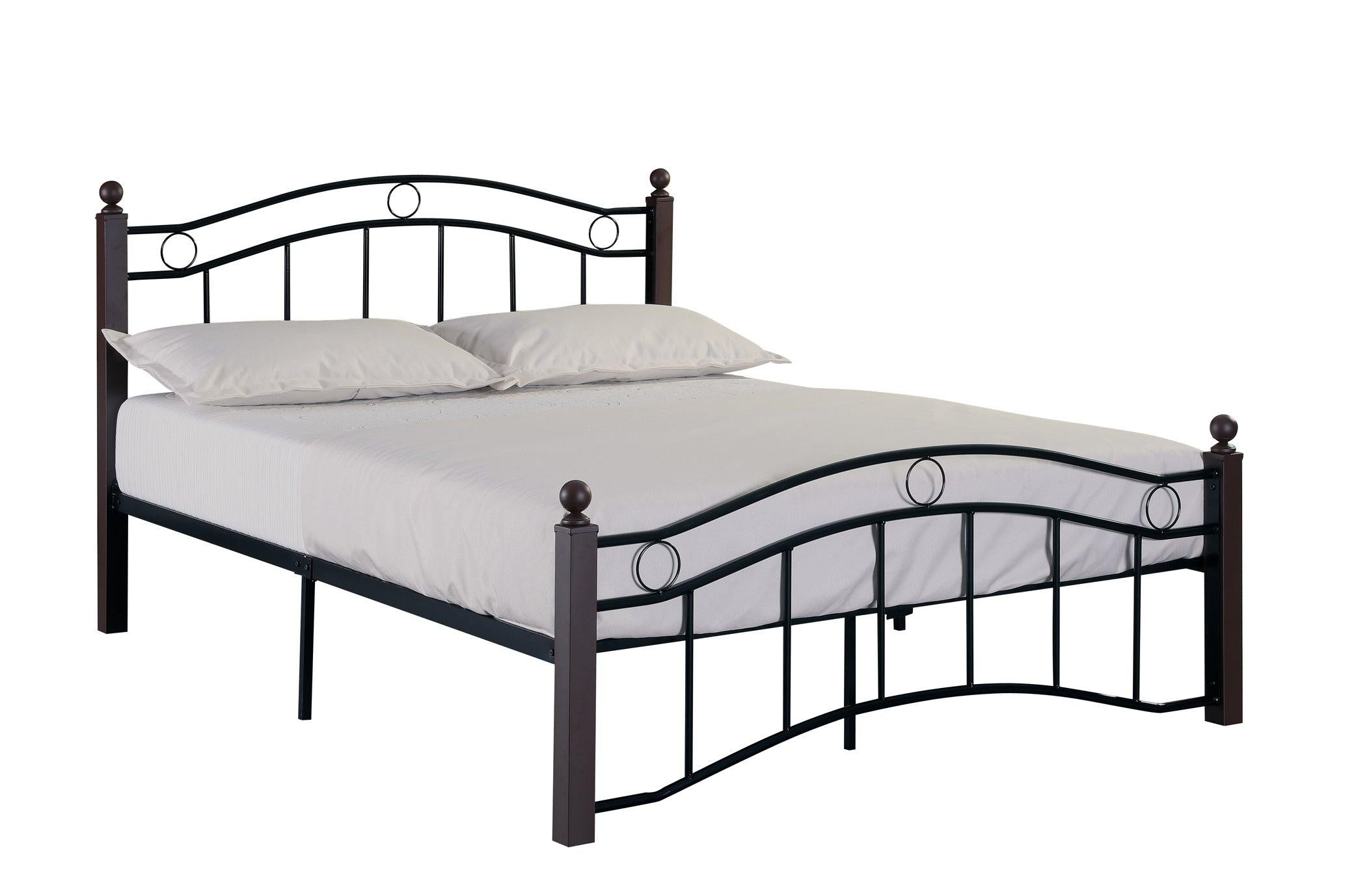 Queen Size Metal Bed Frame with Headboard and Footboard