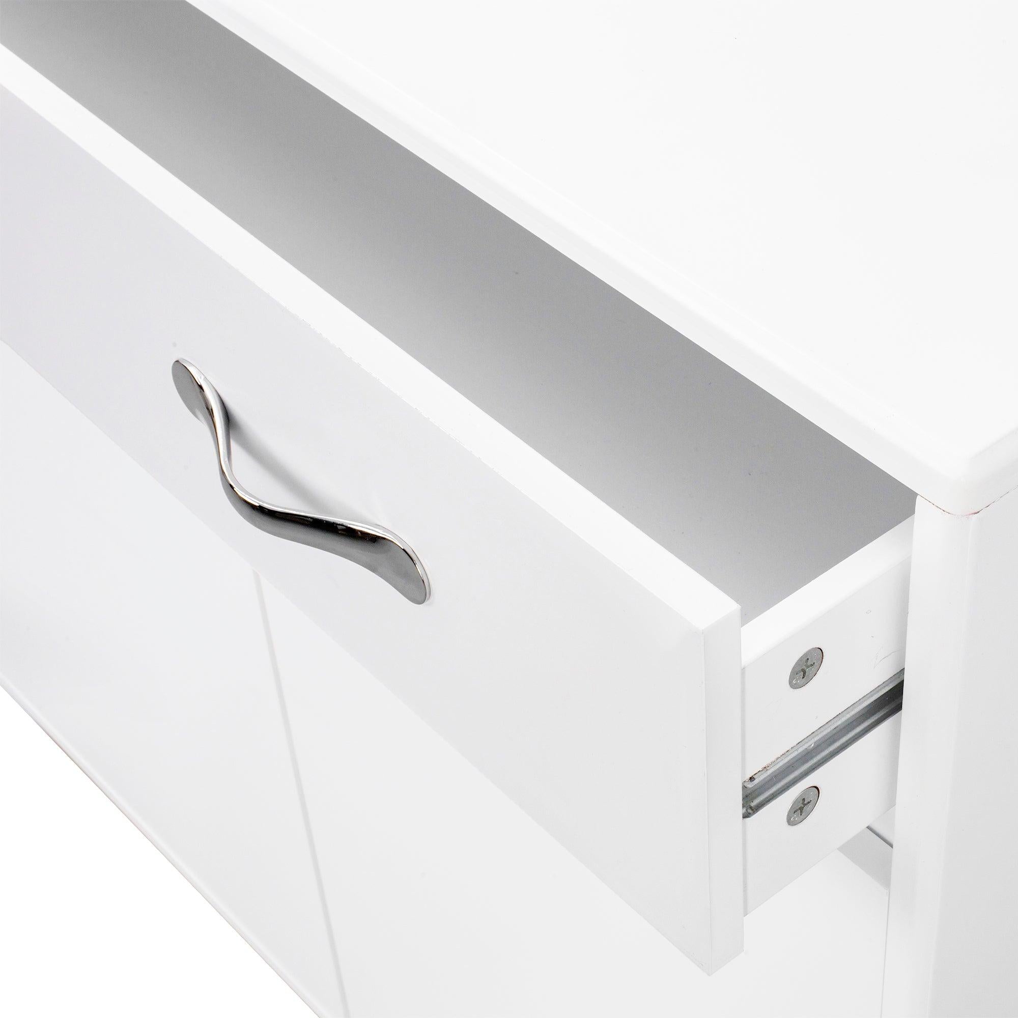 Two door Side Table-White