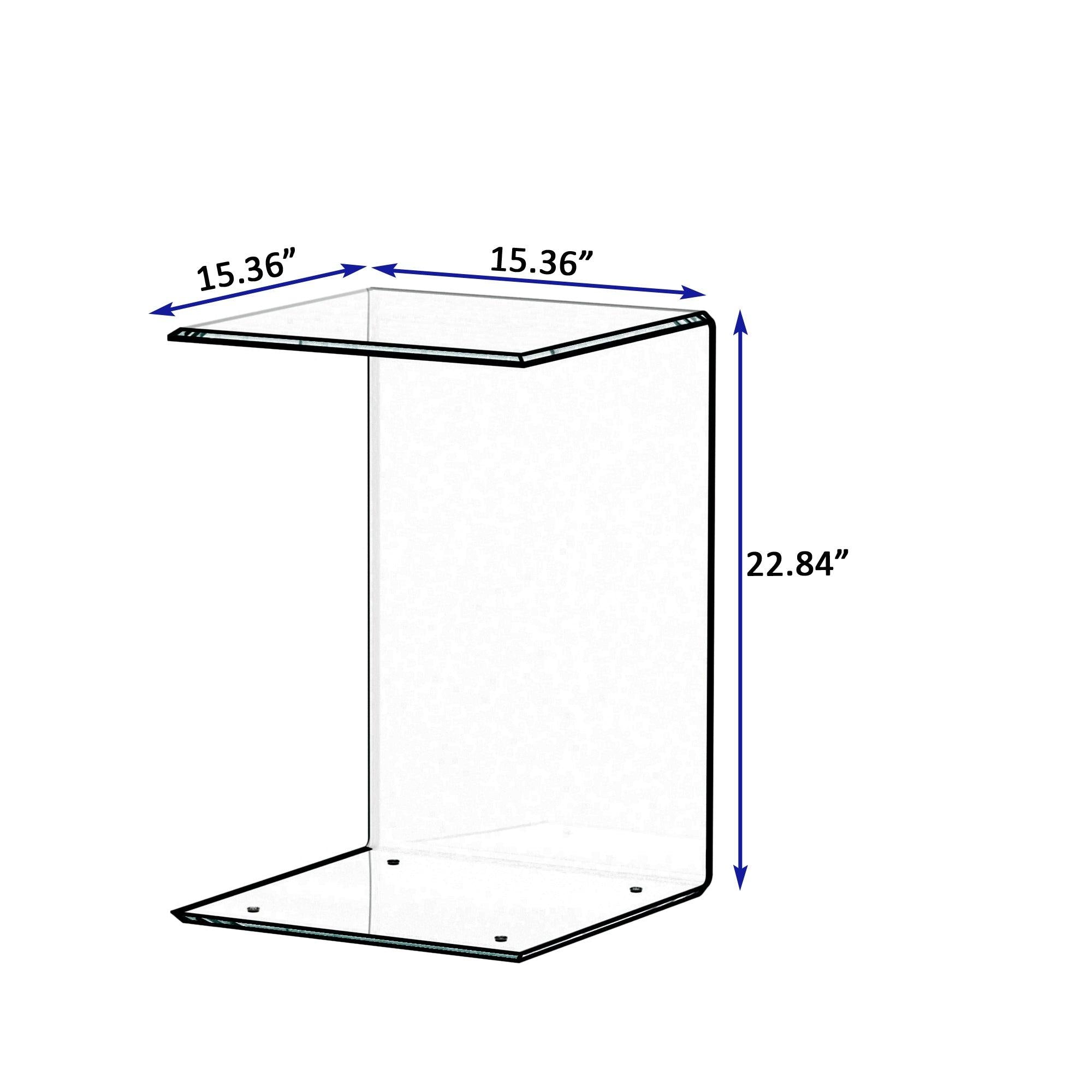 Whole Tempered Glass Coffee Table Clear End Table Transparent  Side Table for Room