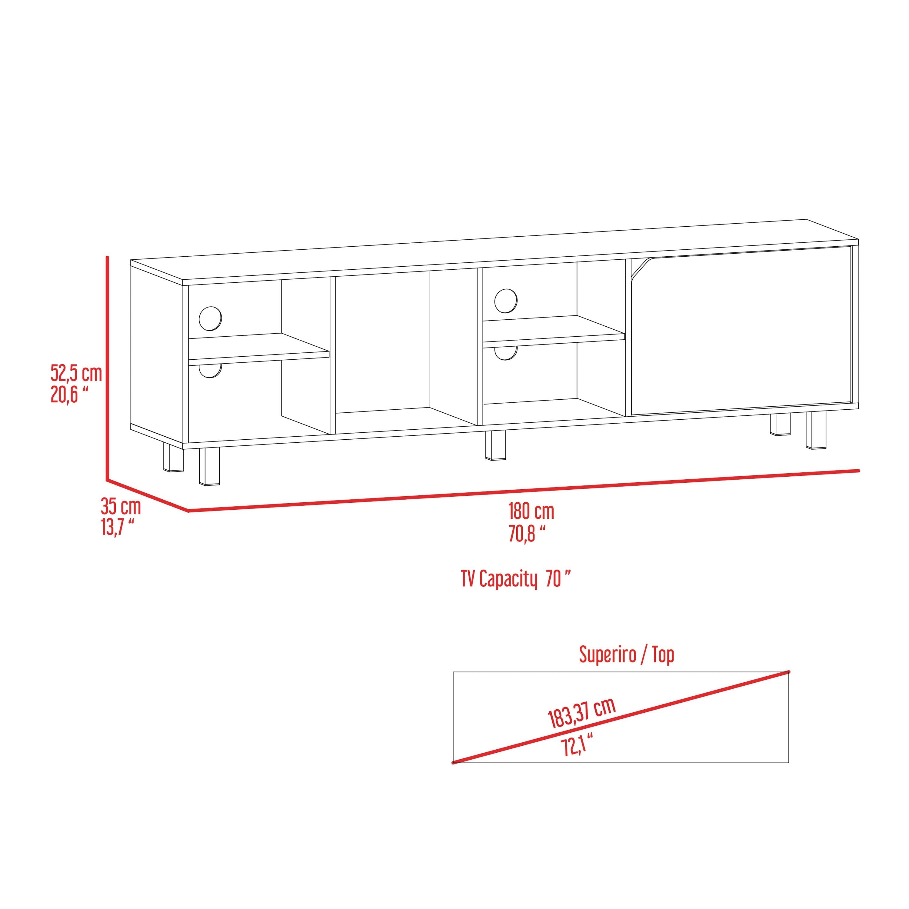 Harwich 5-Shelf TV Stand White