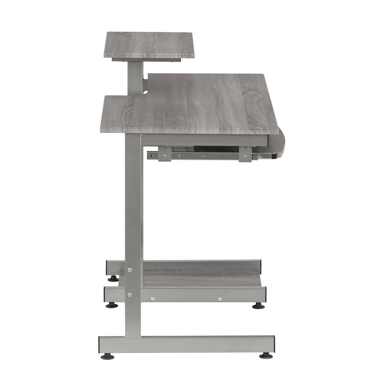 Techni Mobili Complete Computer Workstation Desk, Grey