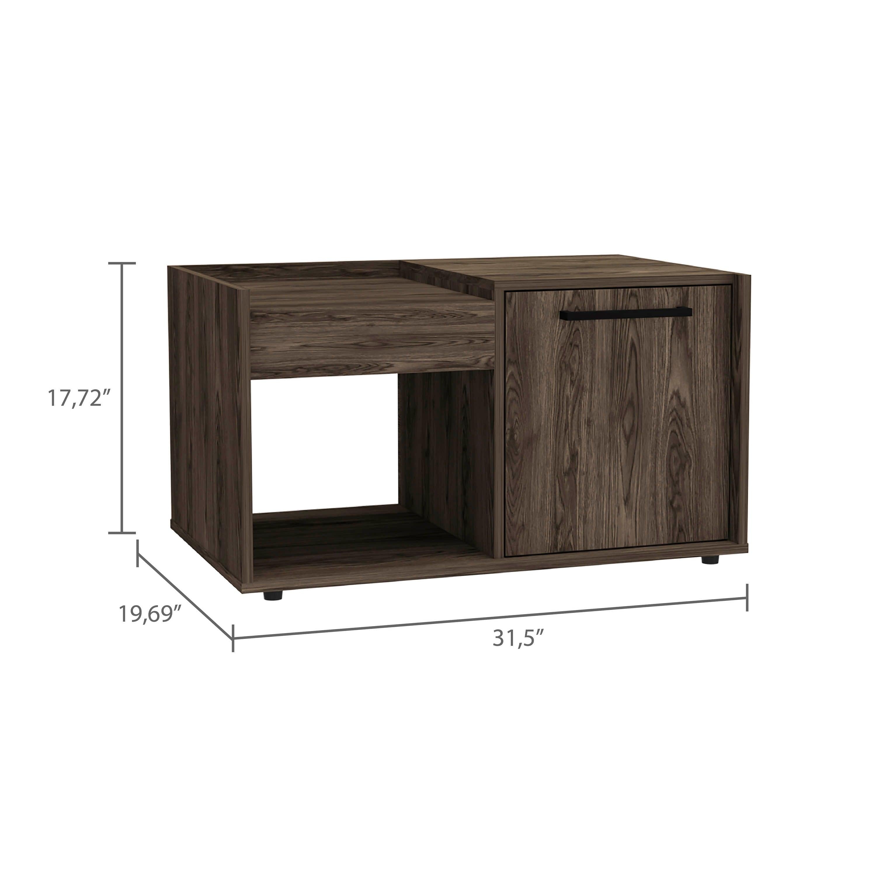 Tualatin 2-Shelf Coffee Table Dark Walnut