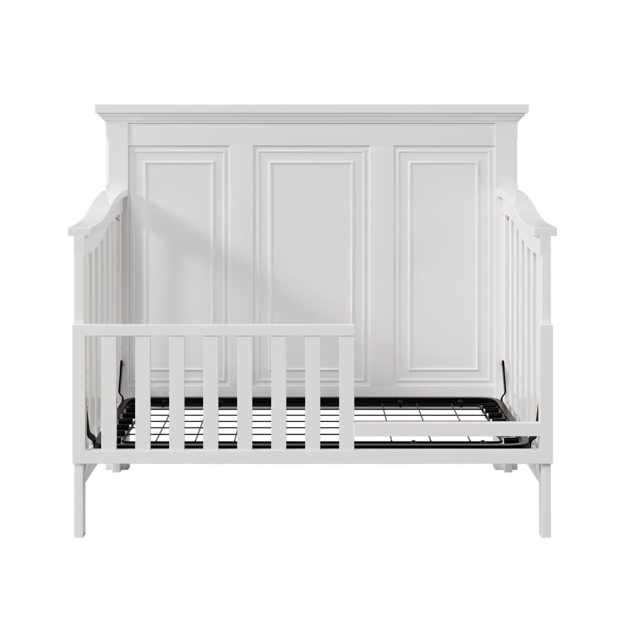 Toddler Bed Safety Guard Rails for Convertible Crib,White