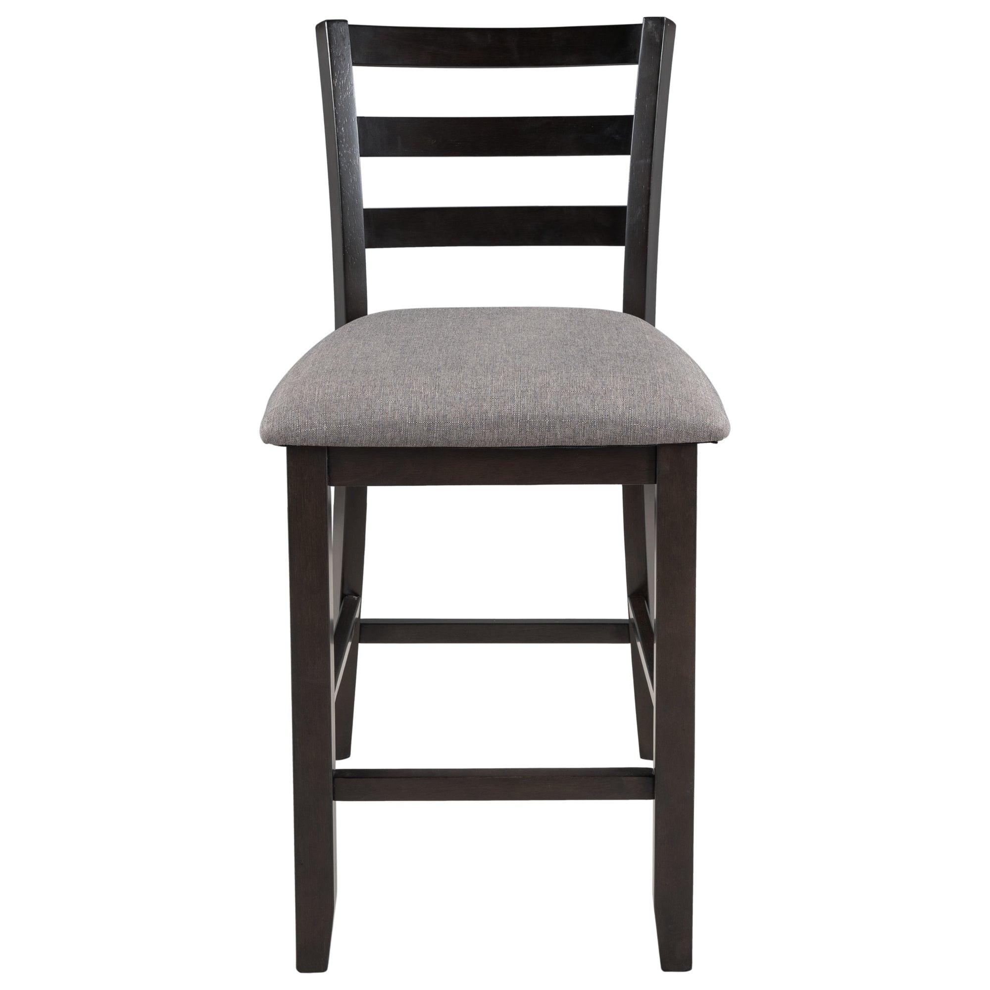 Set of 4 Wooden Counter Height Dining Chair with Padded Chairs, Espresso