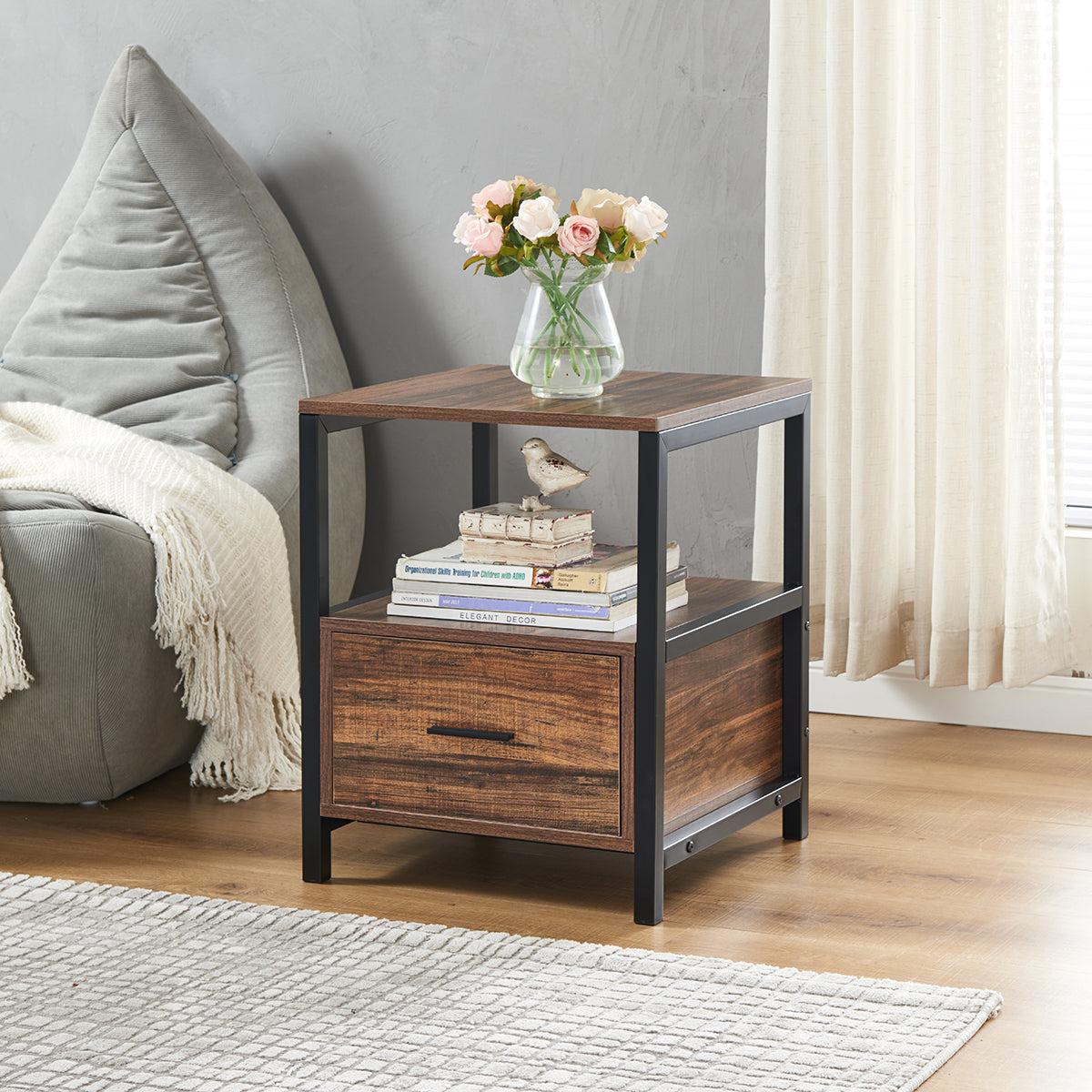 22'' Tall Frame End Table withStorage