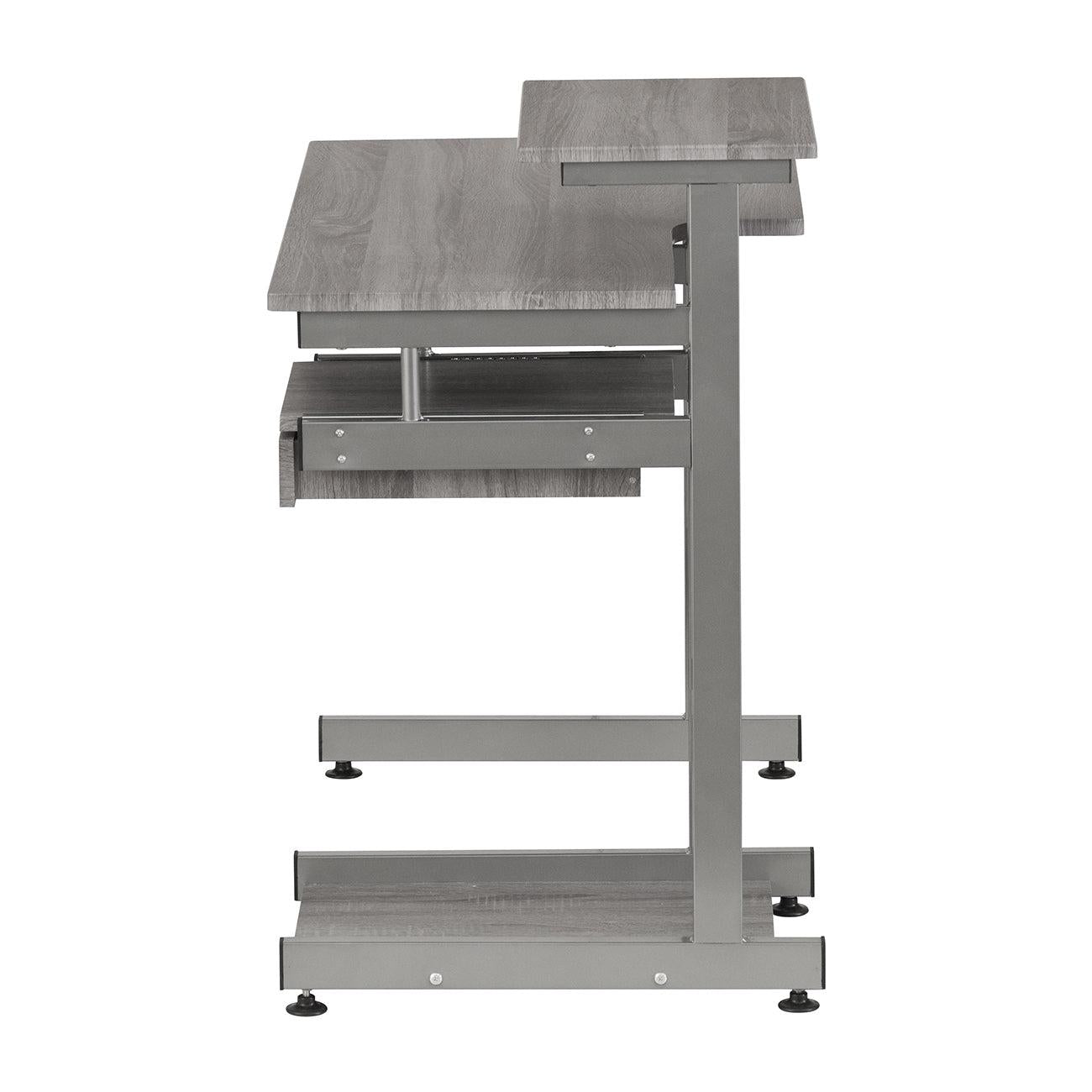 Techni Mobili Complete Computer Workstation Desk, Grey