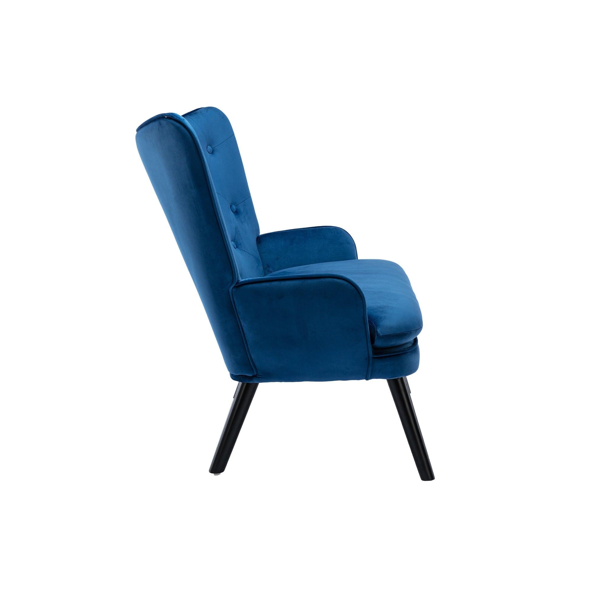 High Back Accent Chair .Comfortable Loveseat Fabric Padded Seat .Modern High Back Arm-sofa