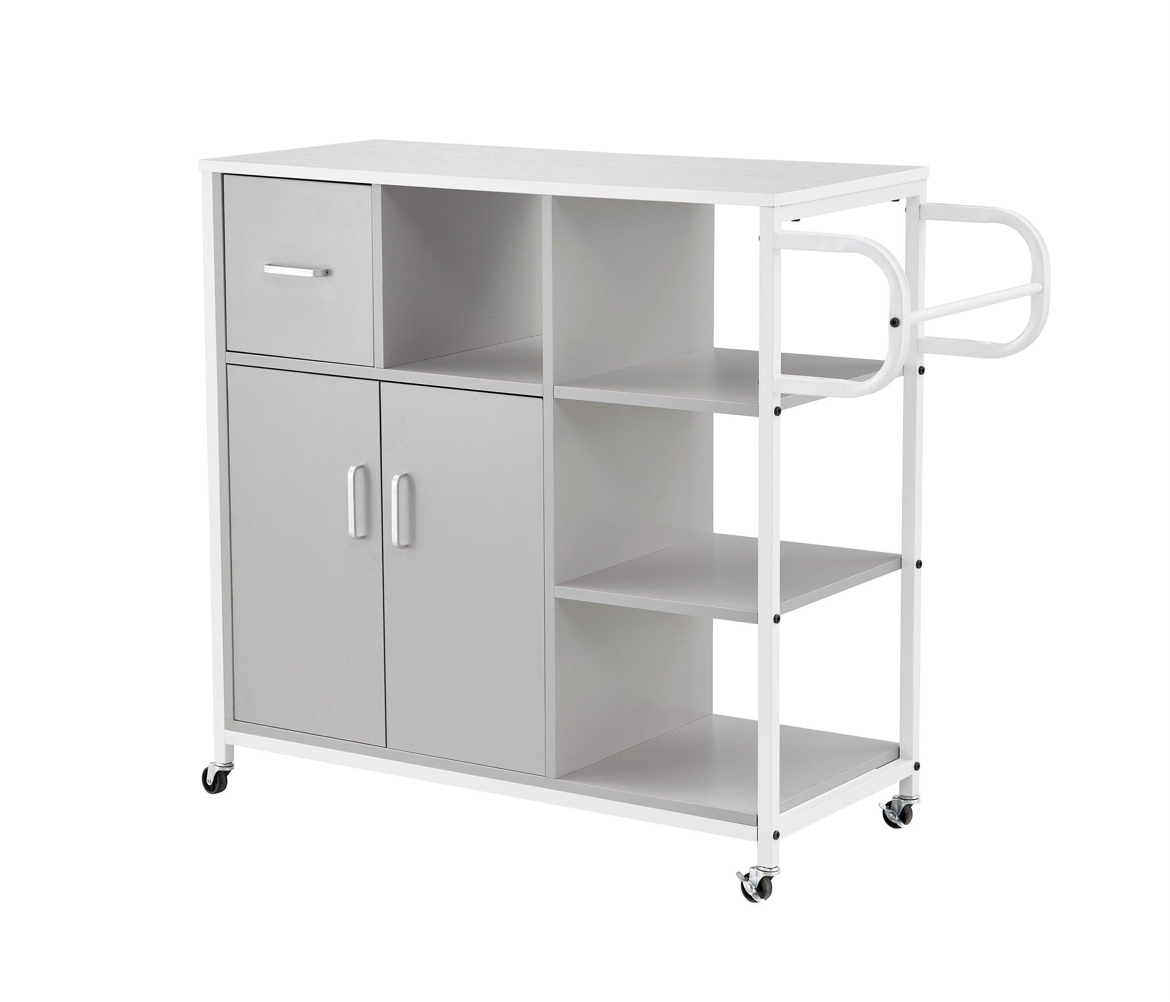 KITCHStorage cabinet GRY, move with roller..