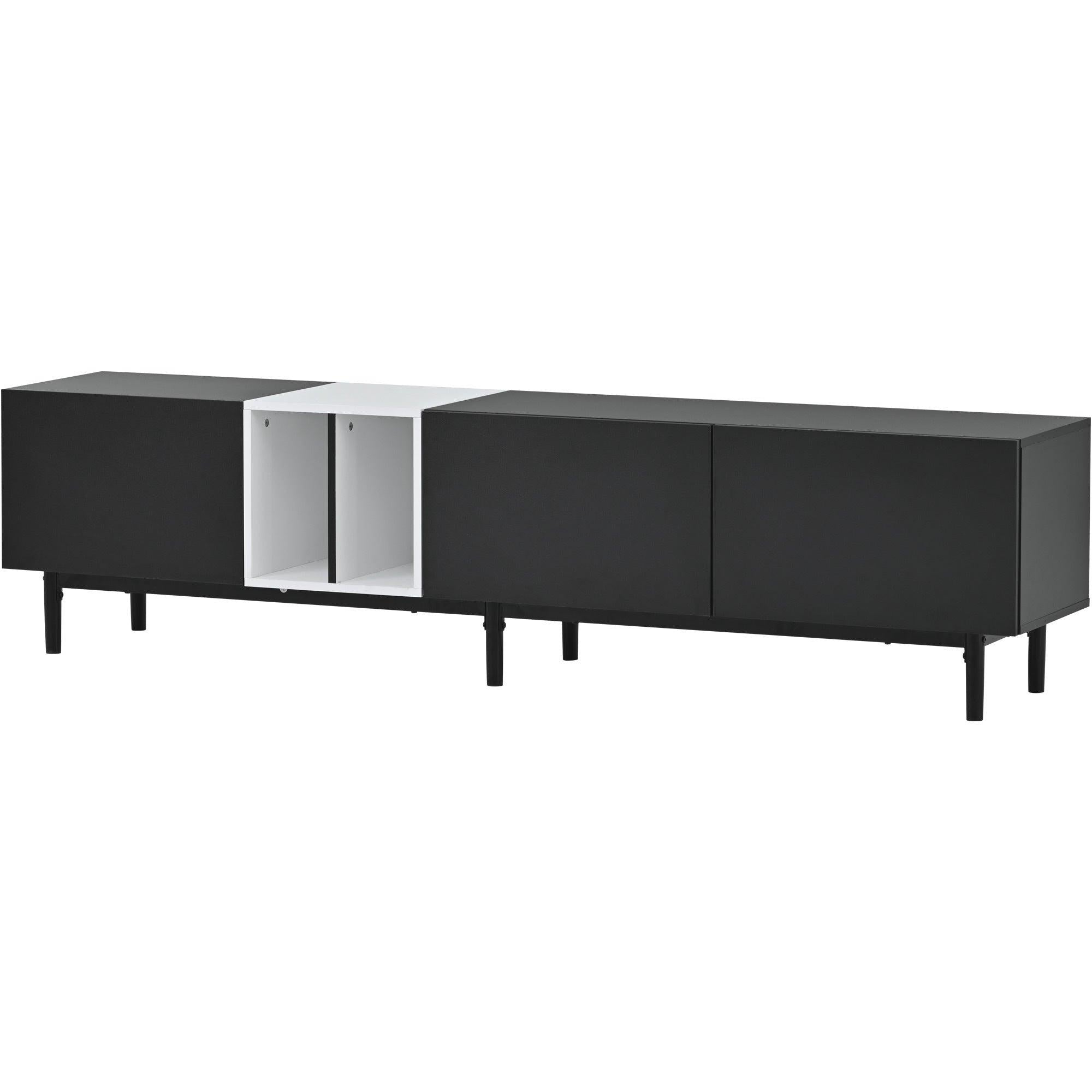 Modern TV Stand for 80’’ TV with 3 Doors, Media Console Table, Entertainment Center with LargeStorage Cabinet for Living Room, Bedroom