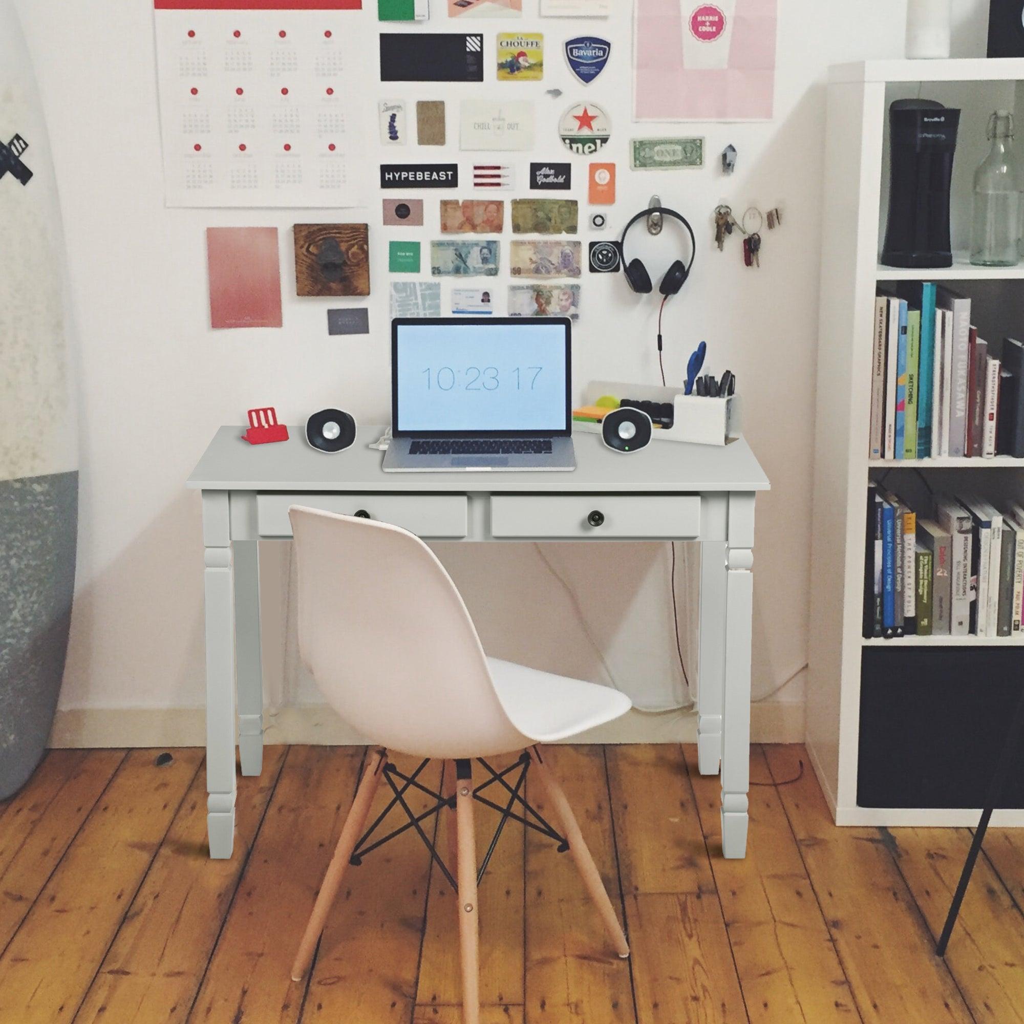 43.3'' Computer Board Desk with 2 Drawers - grey image