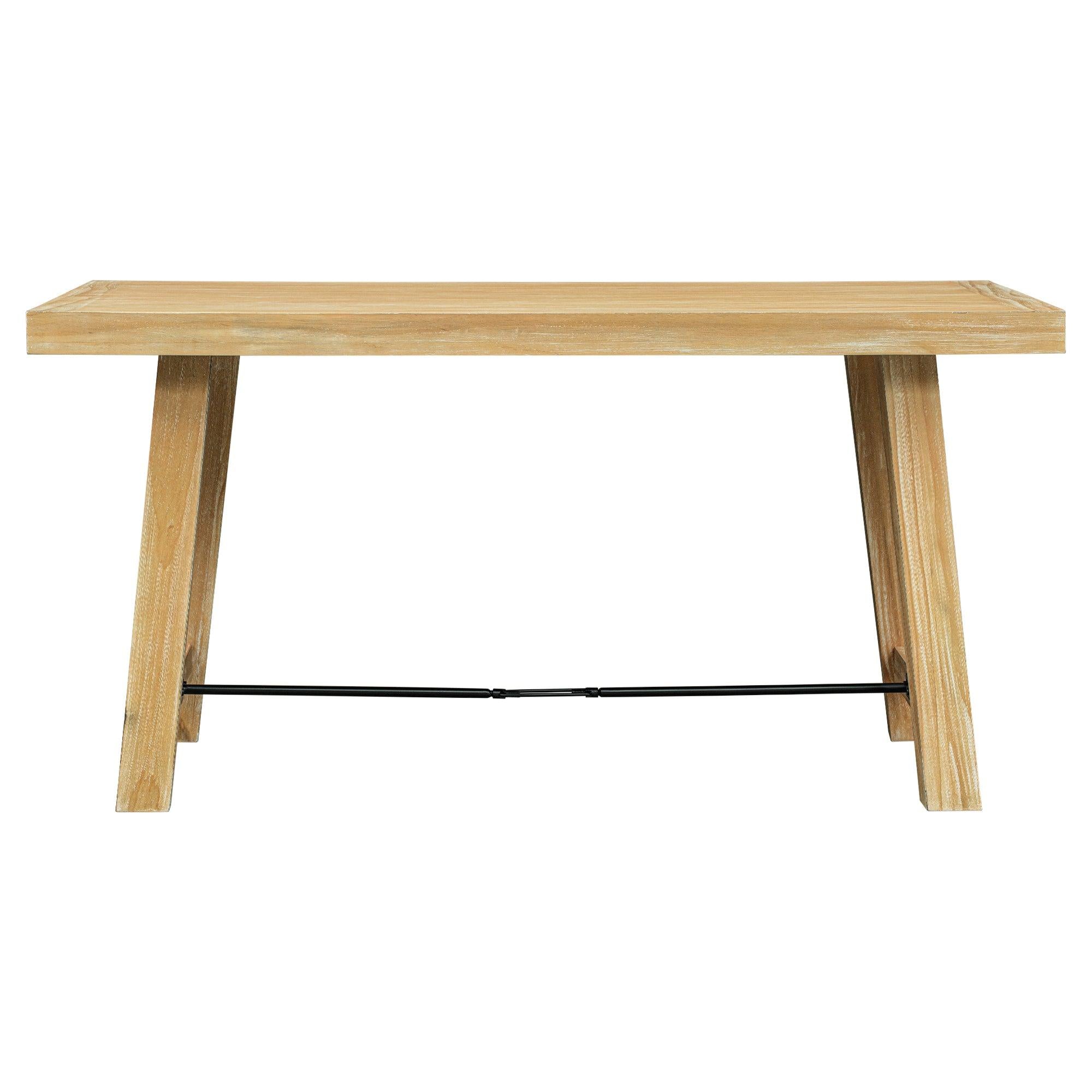 Wood Dining Table Kitchen Furniture Rectangular Table, Seats up to 6 (Natural Wood Wash)