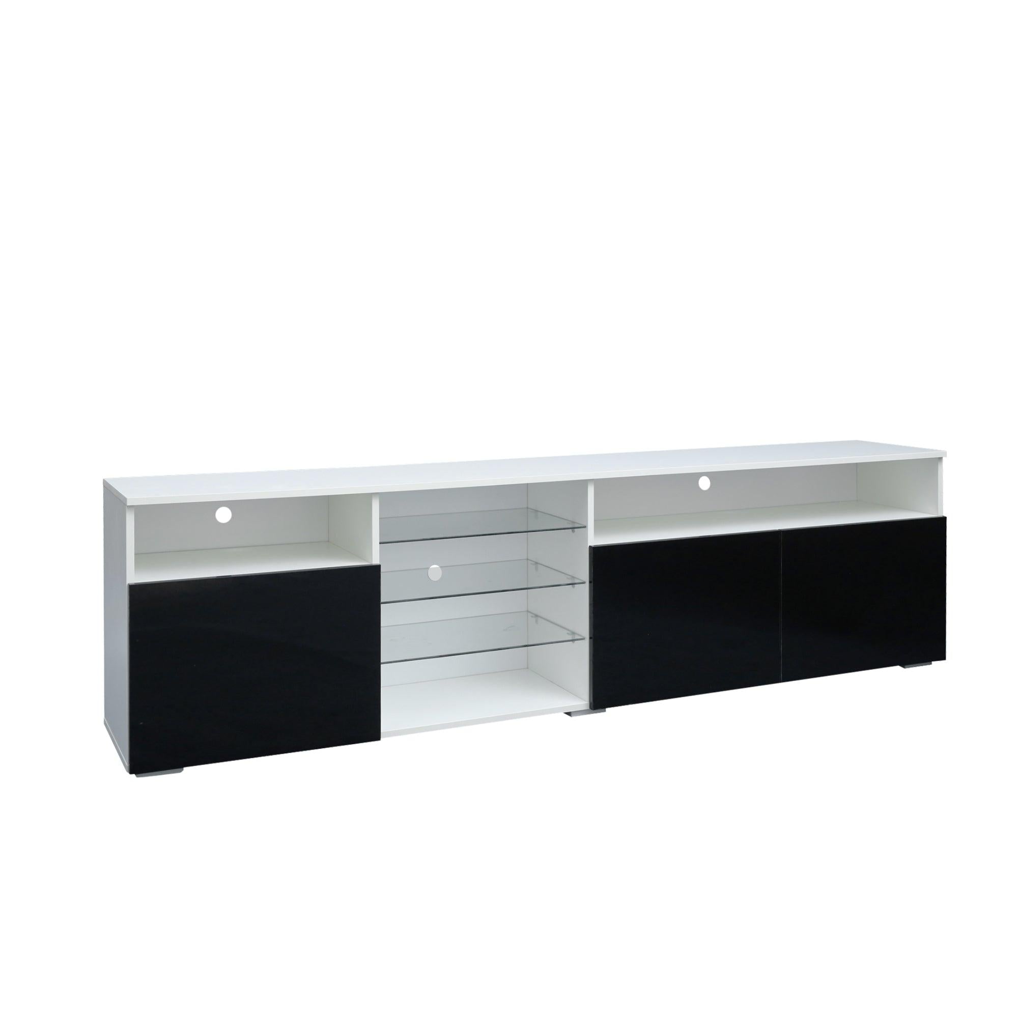 TV Stand High Gloss DoorsModern TV Stand LED(White/Black)