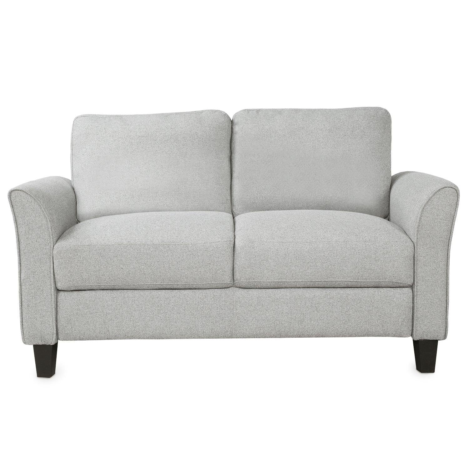 Living Room Sets Furniture Armrest Sofa Single Chair Sofa Loveseat Chair 3-Seat Sofa (ChairLoveseat Chair&3-Seat Sofa, Light Gray)