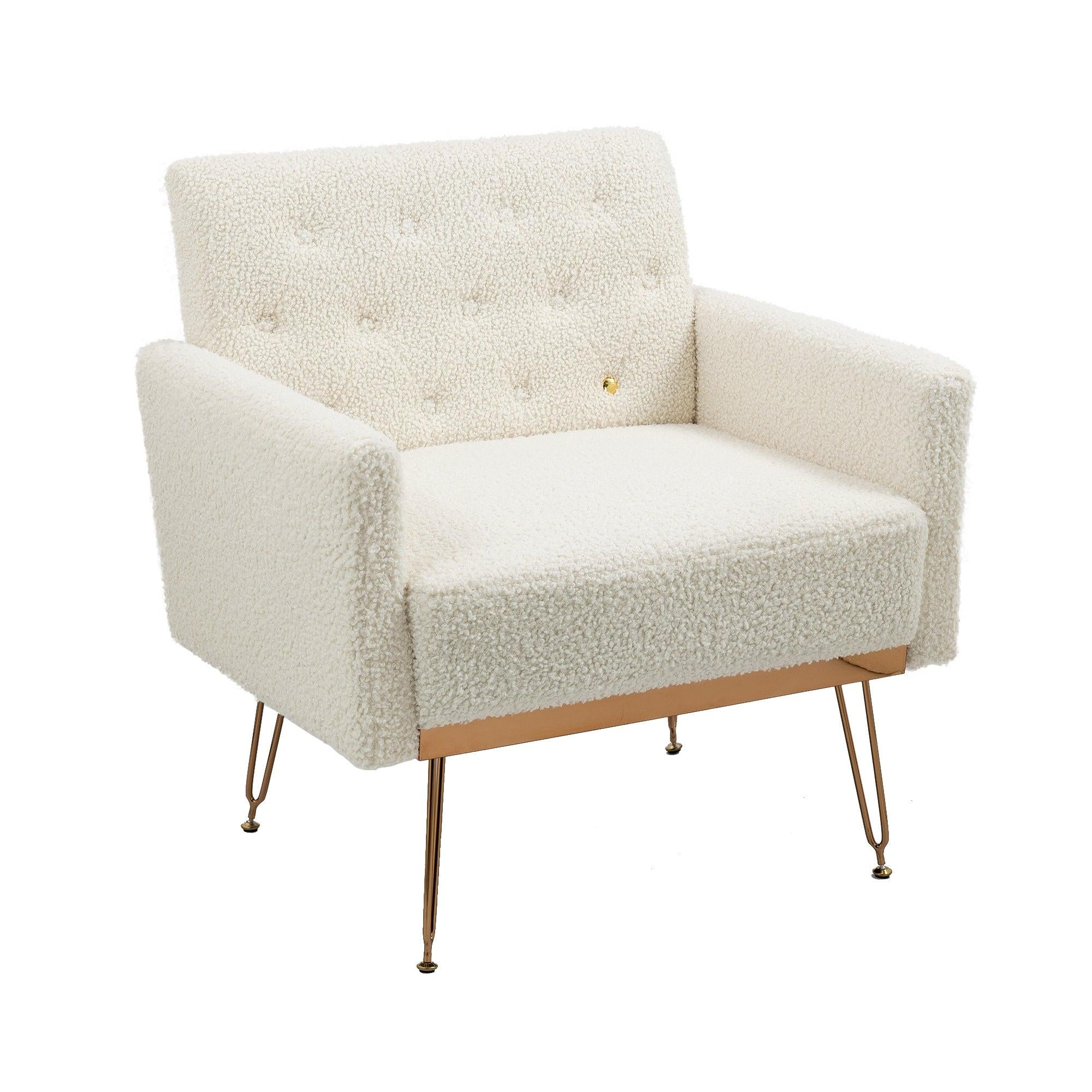 Accent  Chair  ,leisure single sofa  with Rose Golden  feet