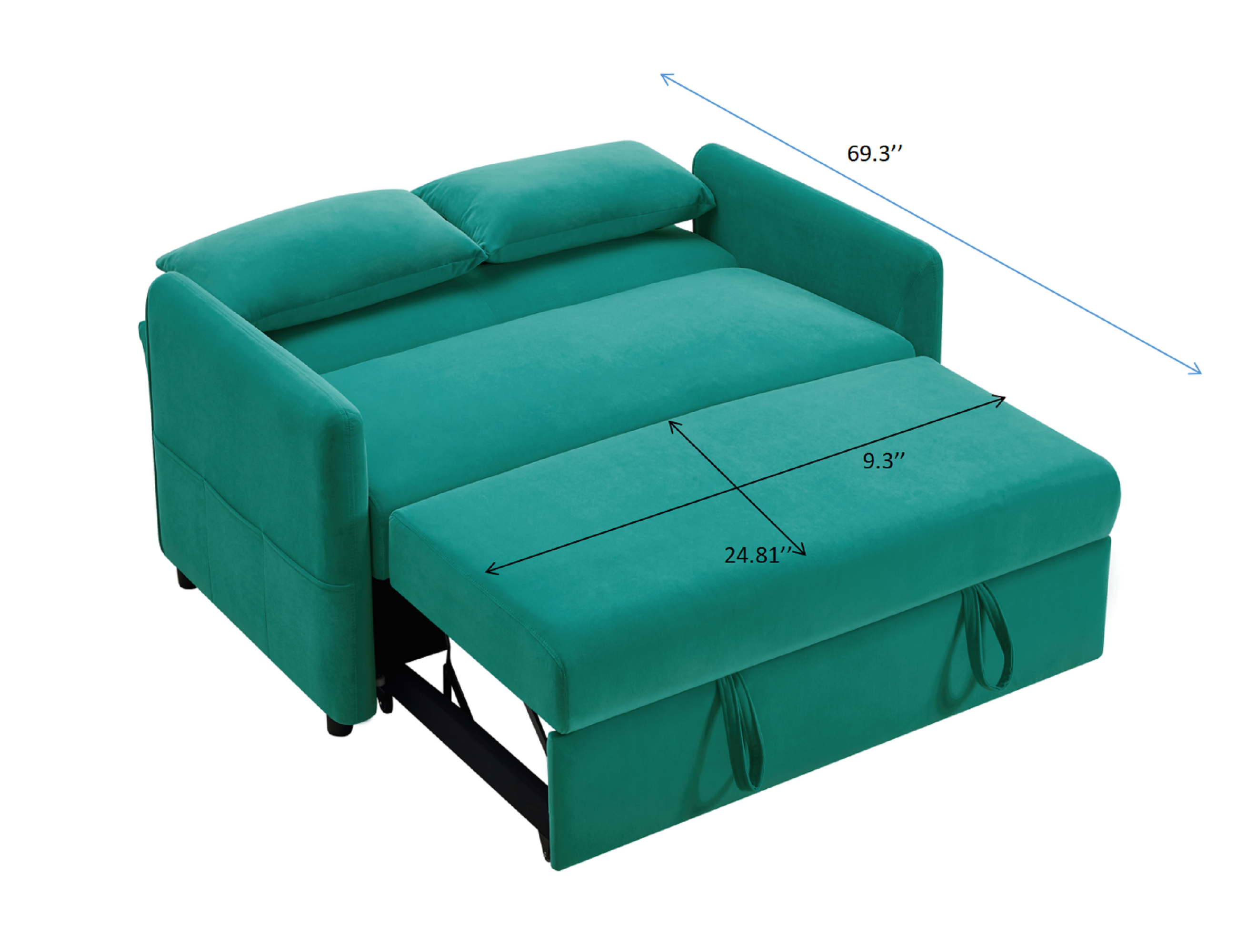 2033 Blue Leisure Love Sofa