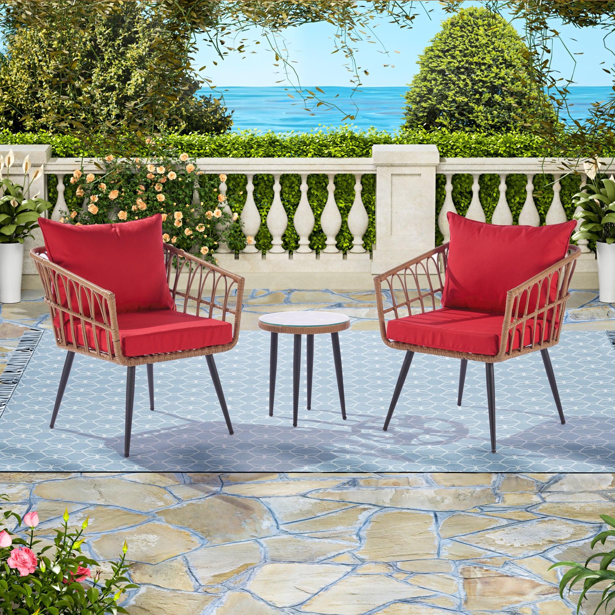 Good Quality Outdoor Garden Rattan Furniture Sofa And Quality 3 Pieces Set image