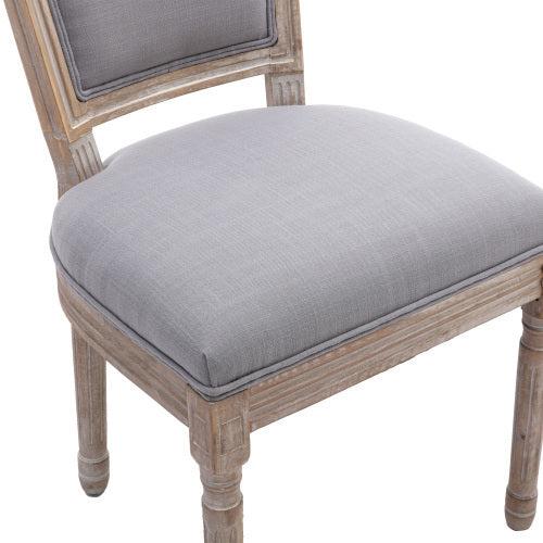 Upholstered Fabrice French Dining Chair,Set of 2,Light grey