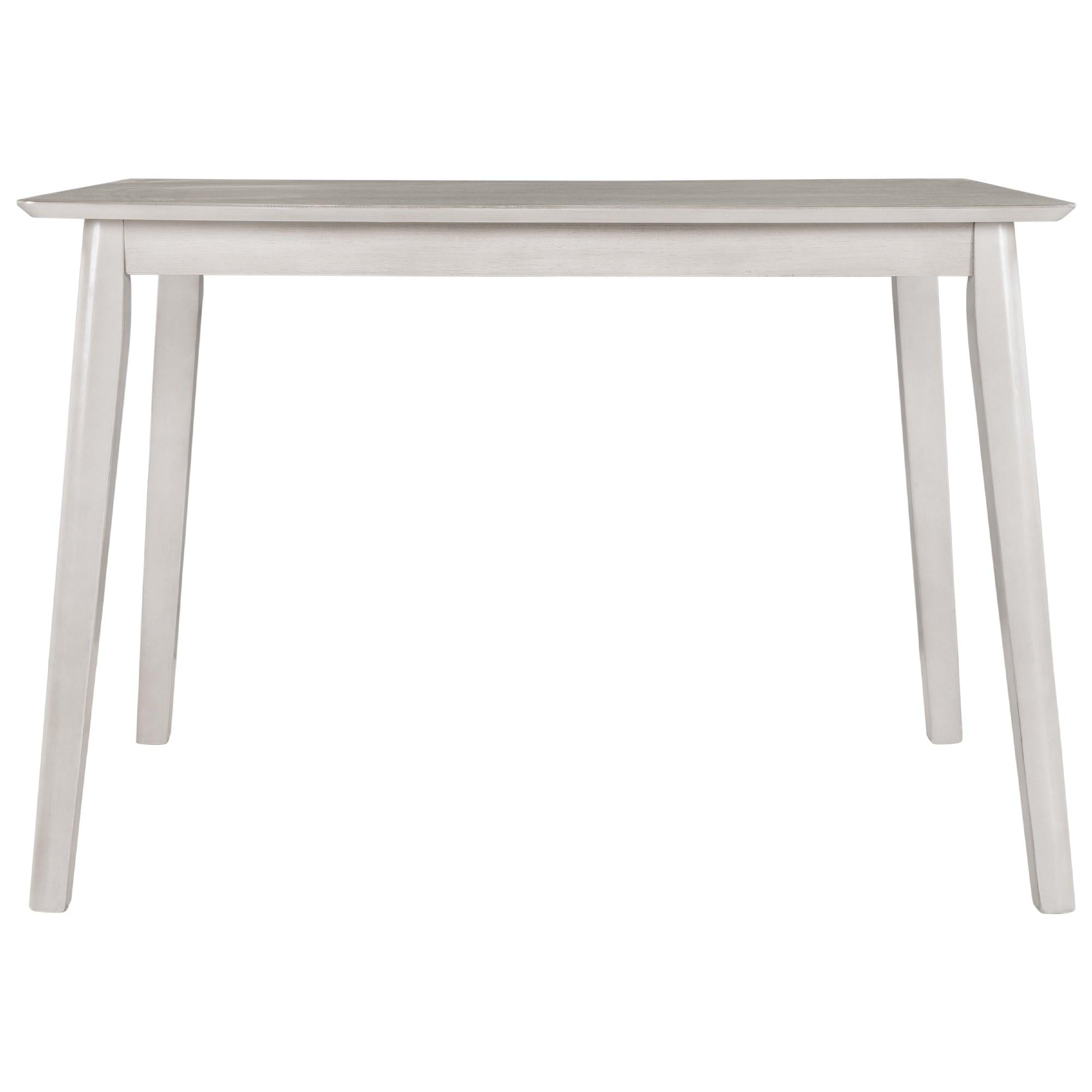 Farmhouse Rustic WoodKitchen Dining Table,Light Grey+White