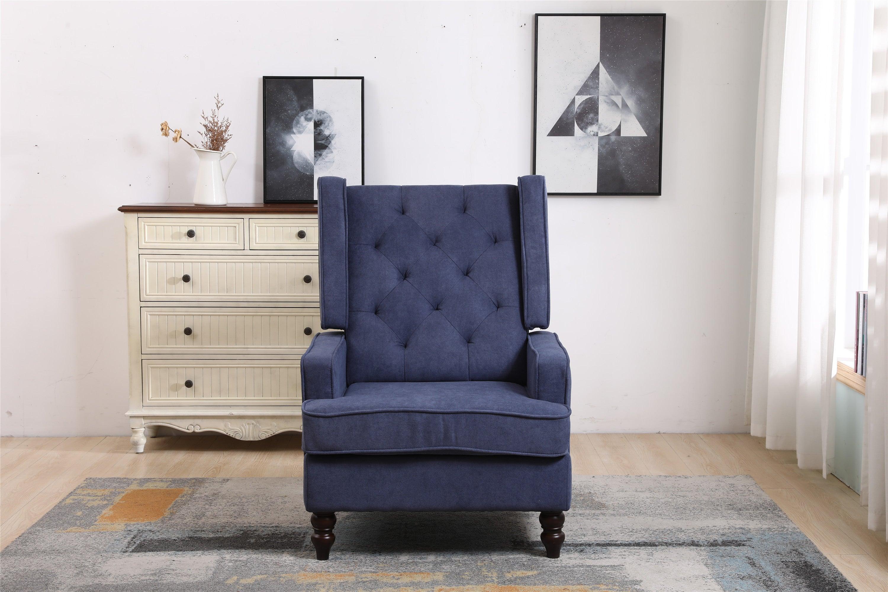 living  room Comfortable  rocking chairAccent chair  Navy  fabric