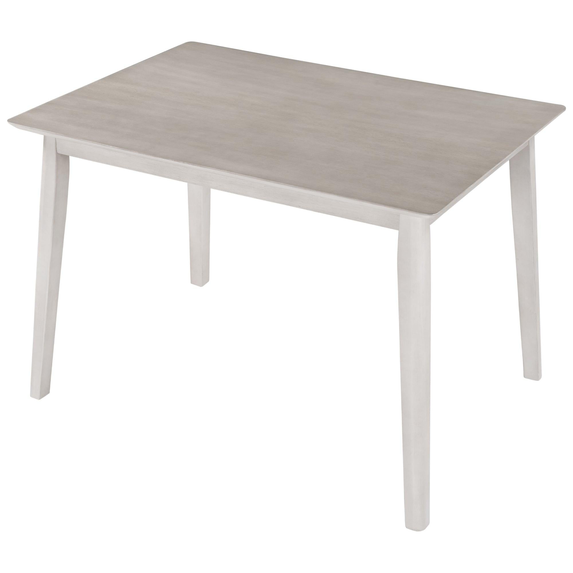 Farmhouse Rustic WoodKitchen Dining Table,Light Grey+White