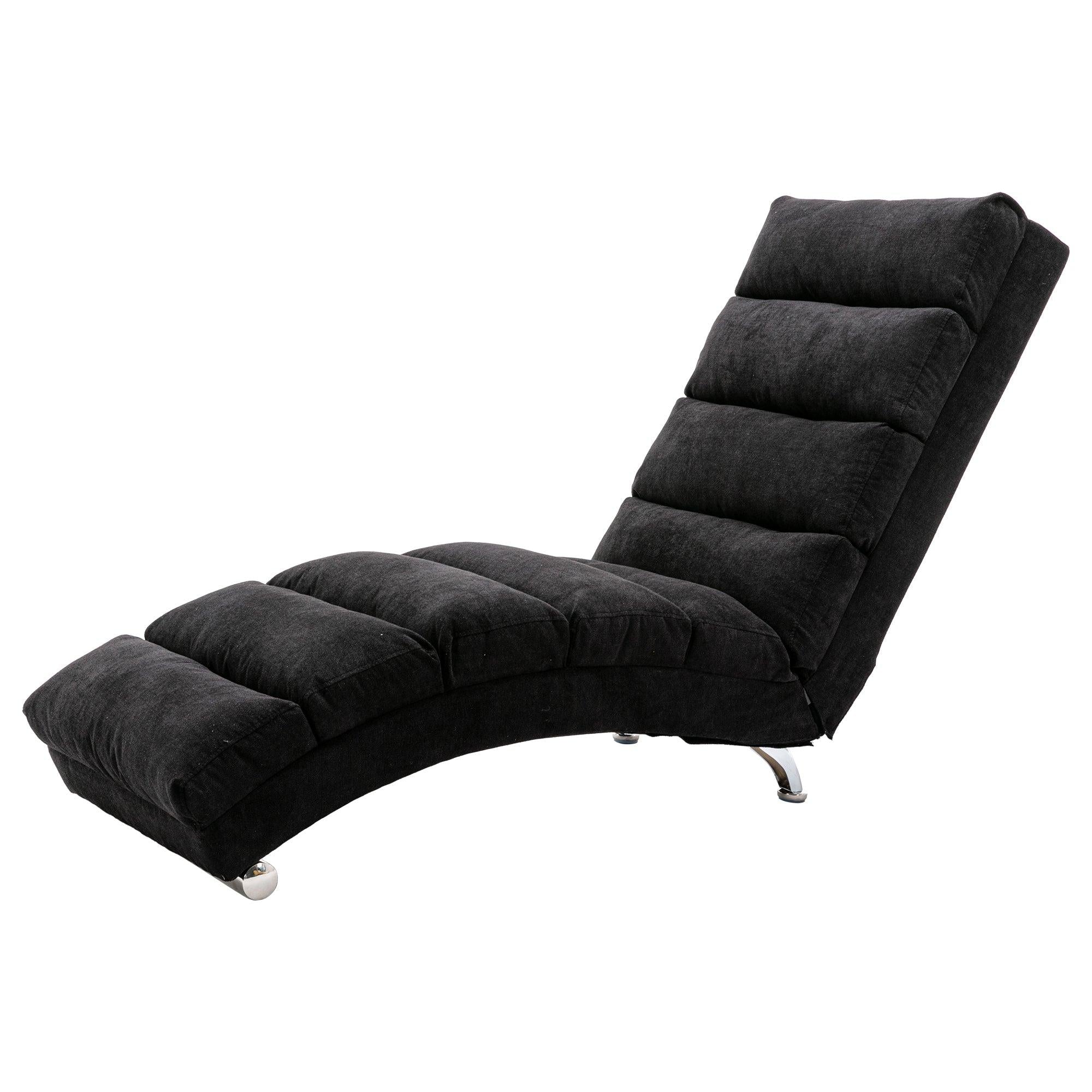 Linen Chaise Lounge Indoor Chair,Modern Long Lounger for Office or Living Room