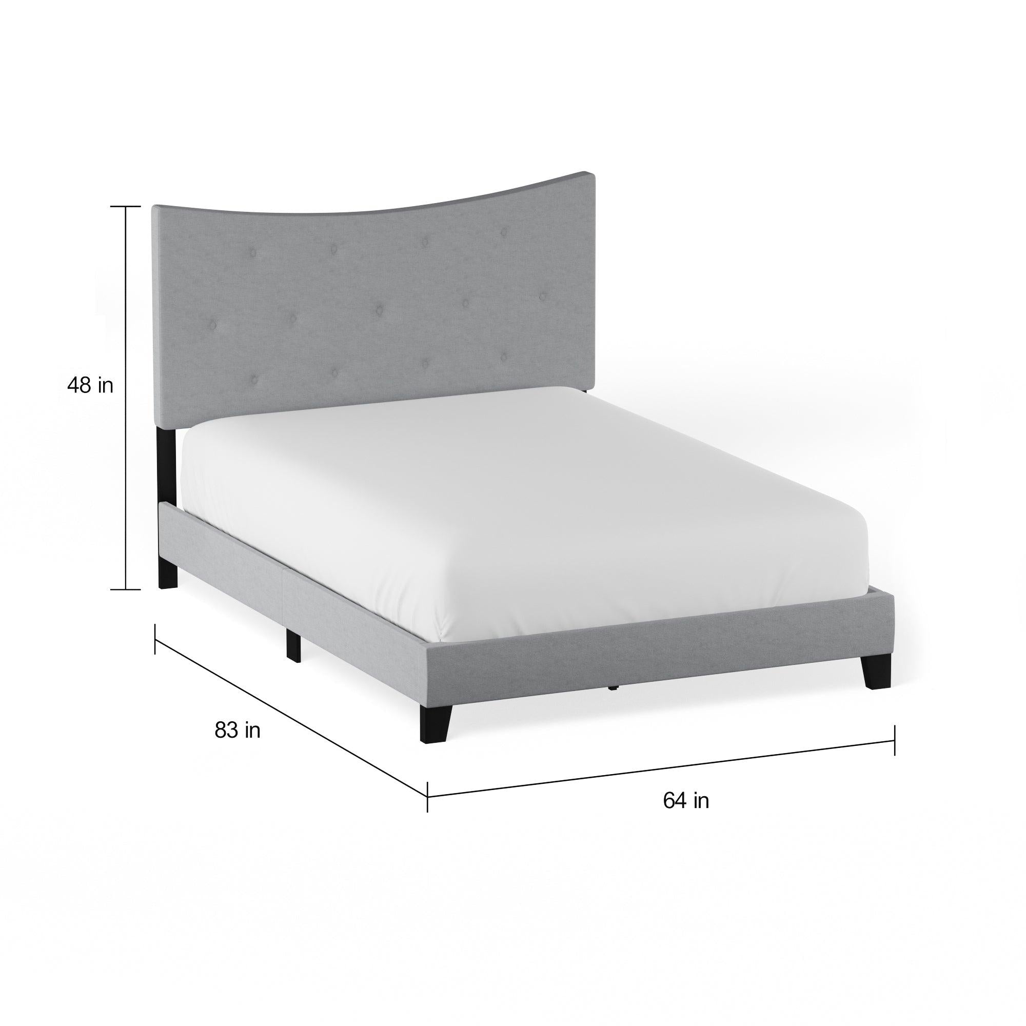 ACME Venacha Queen Bed in Gray Fabric 26360Q