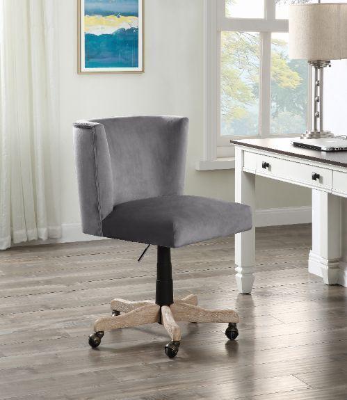 ACME Cliasca Office Chair, Gray Velvet 93073 image