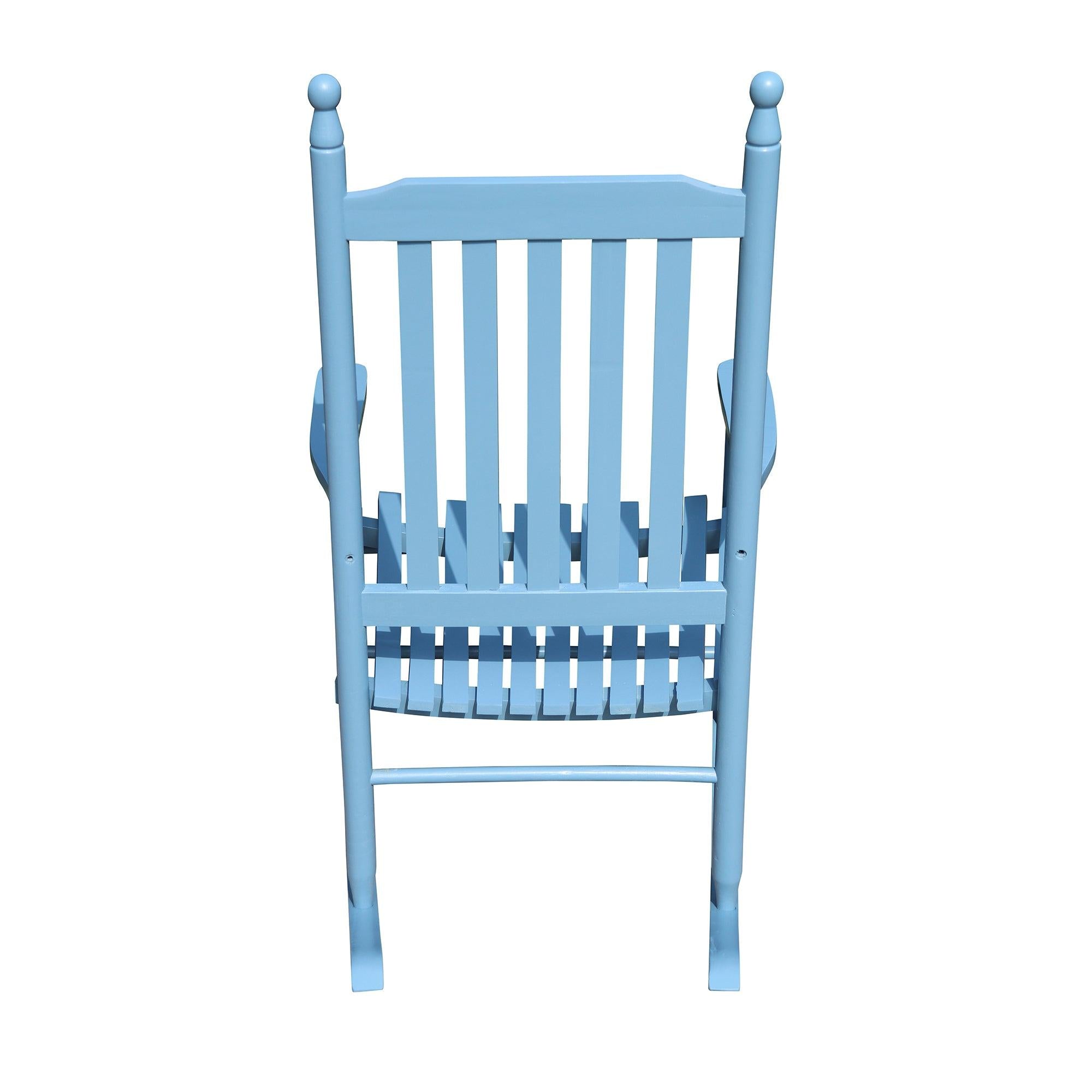 wooden porch rocker chair  blue