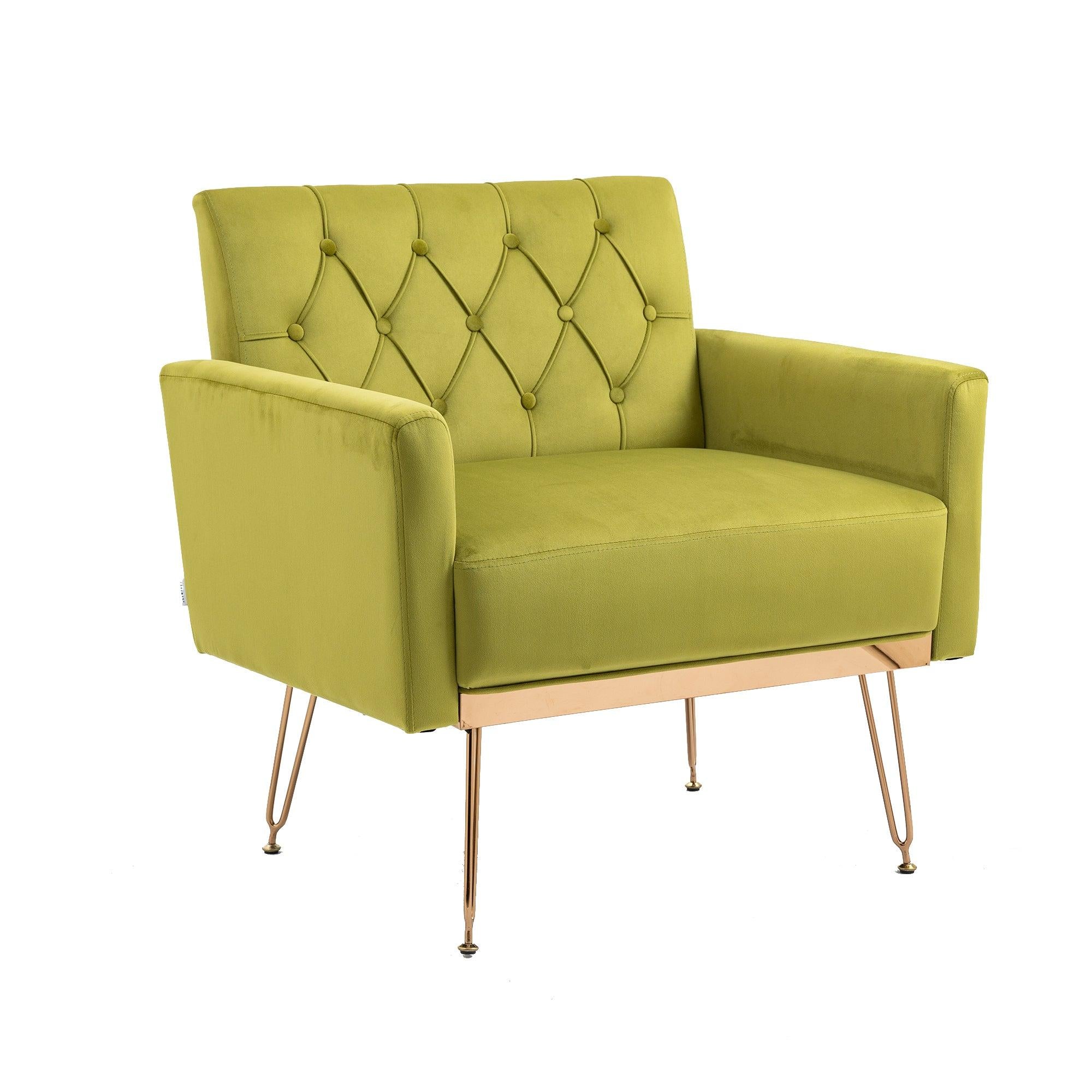 Accent  Chair  ,leisure single sofa  with Rose Golden  feet