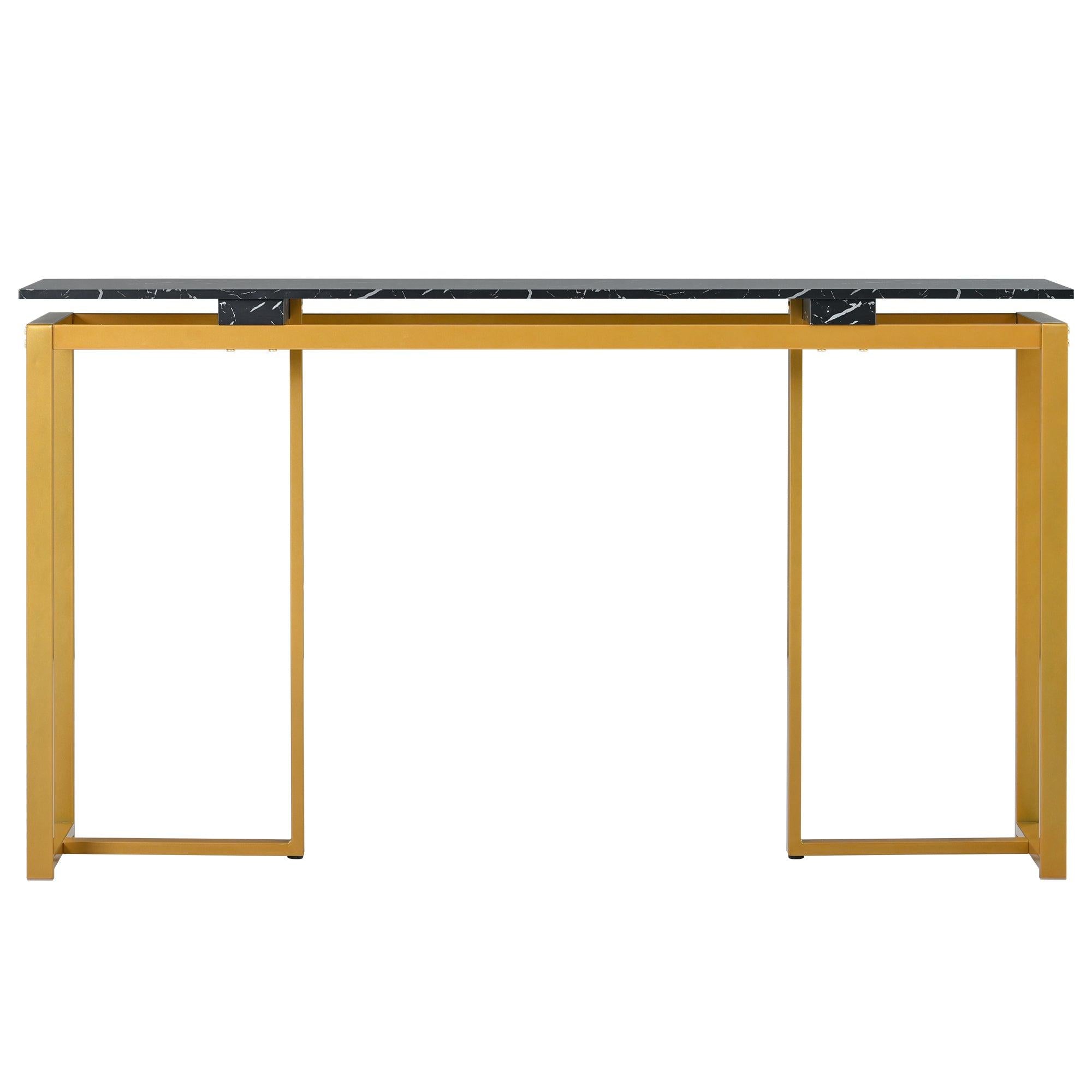 63''Modern Console Table, Extra Long Entryway Table with Metal Frame for Entryway, Hallway, Living Room, Foyer, Corridor, Office