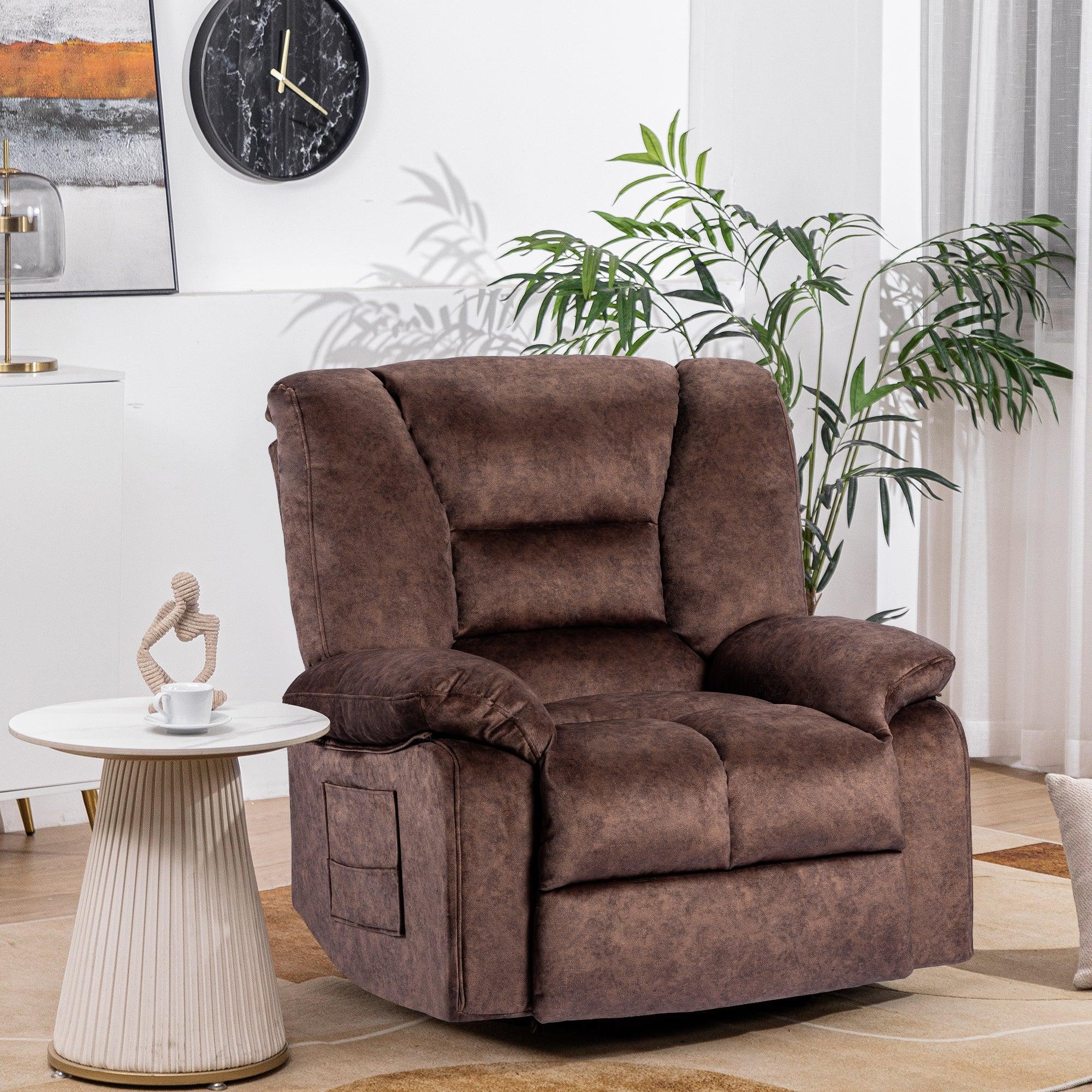 Oversized Recliner Chair Sofa with Massage and Heating