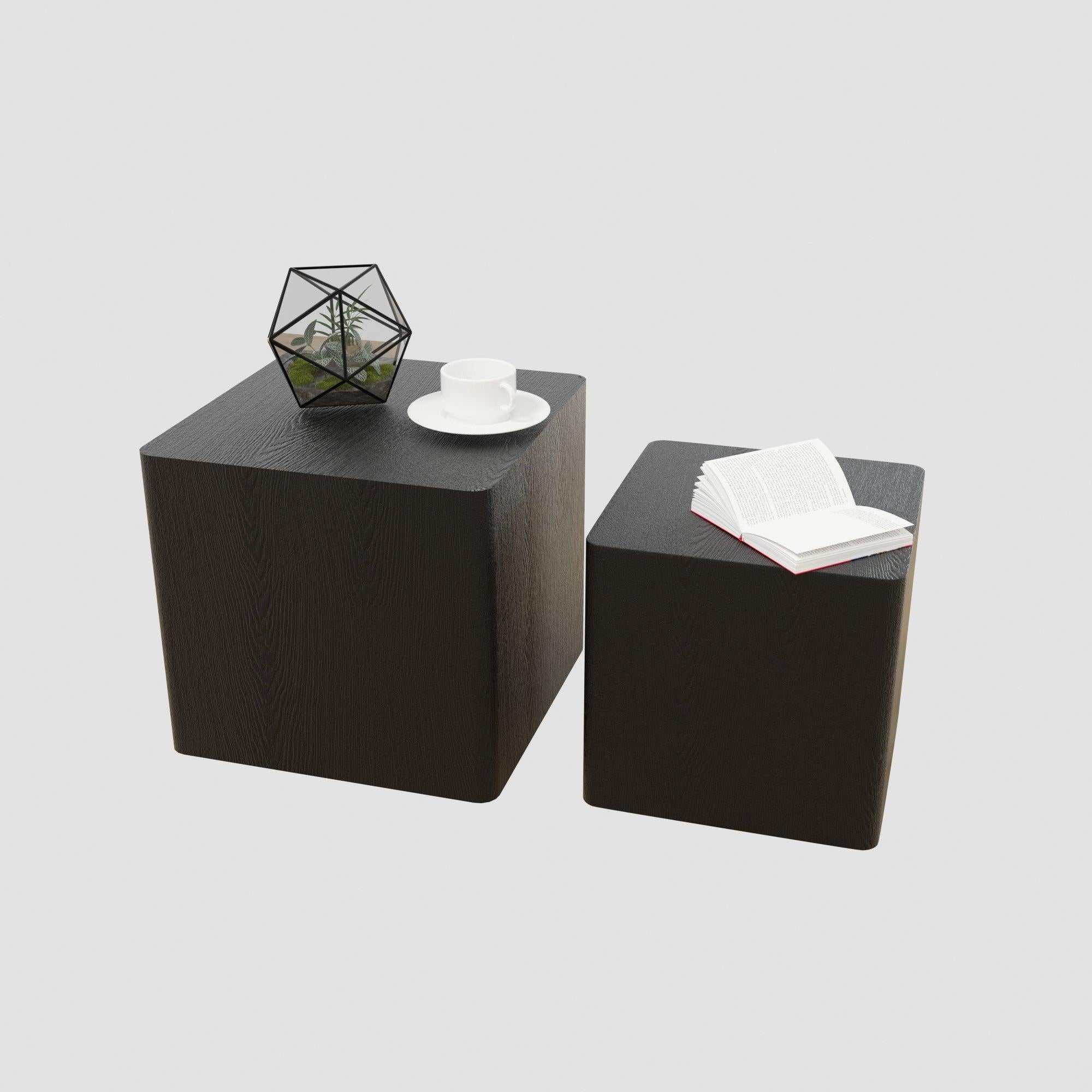 MDF Nesting table/side table/coffee table/end table for living room,office,bedroom Black