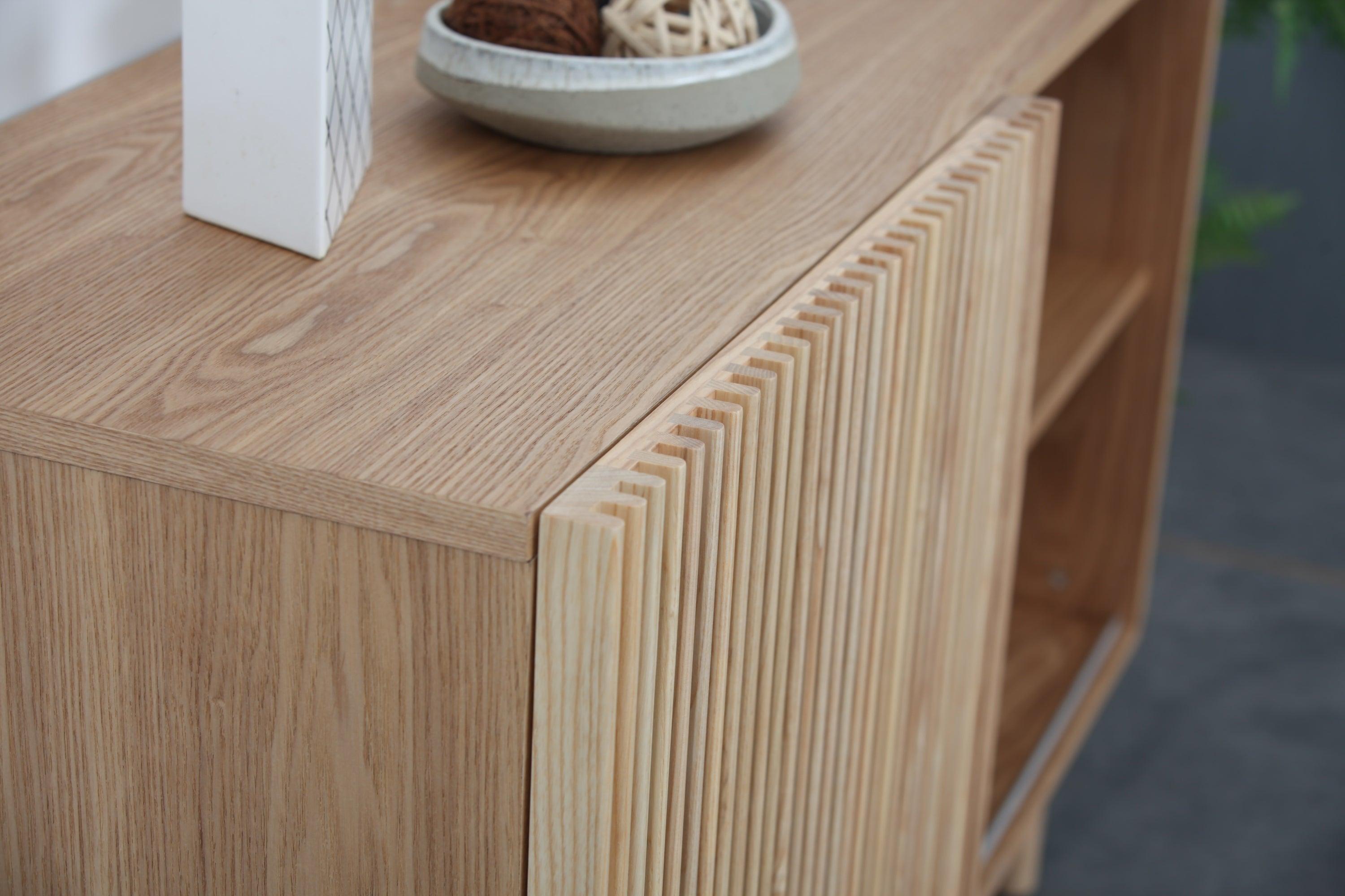 Modern Sideboard with 4 Cabinet,Storage Cabinet, TV Stand , Anti-Topple Design, and Large Countertop