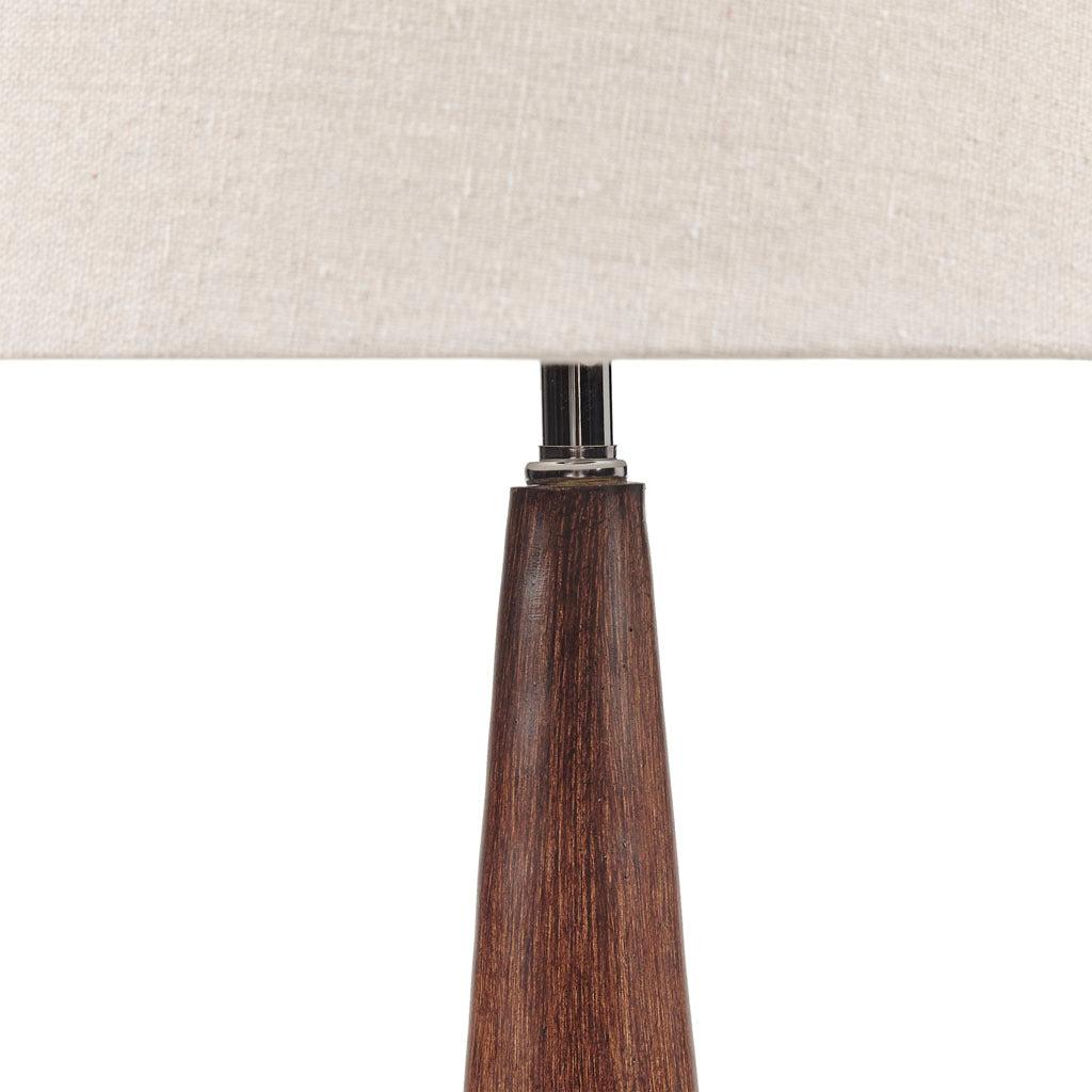 Whit Triangular Mid-Century Resin Table Lamp