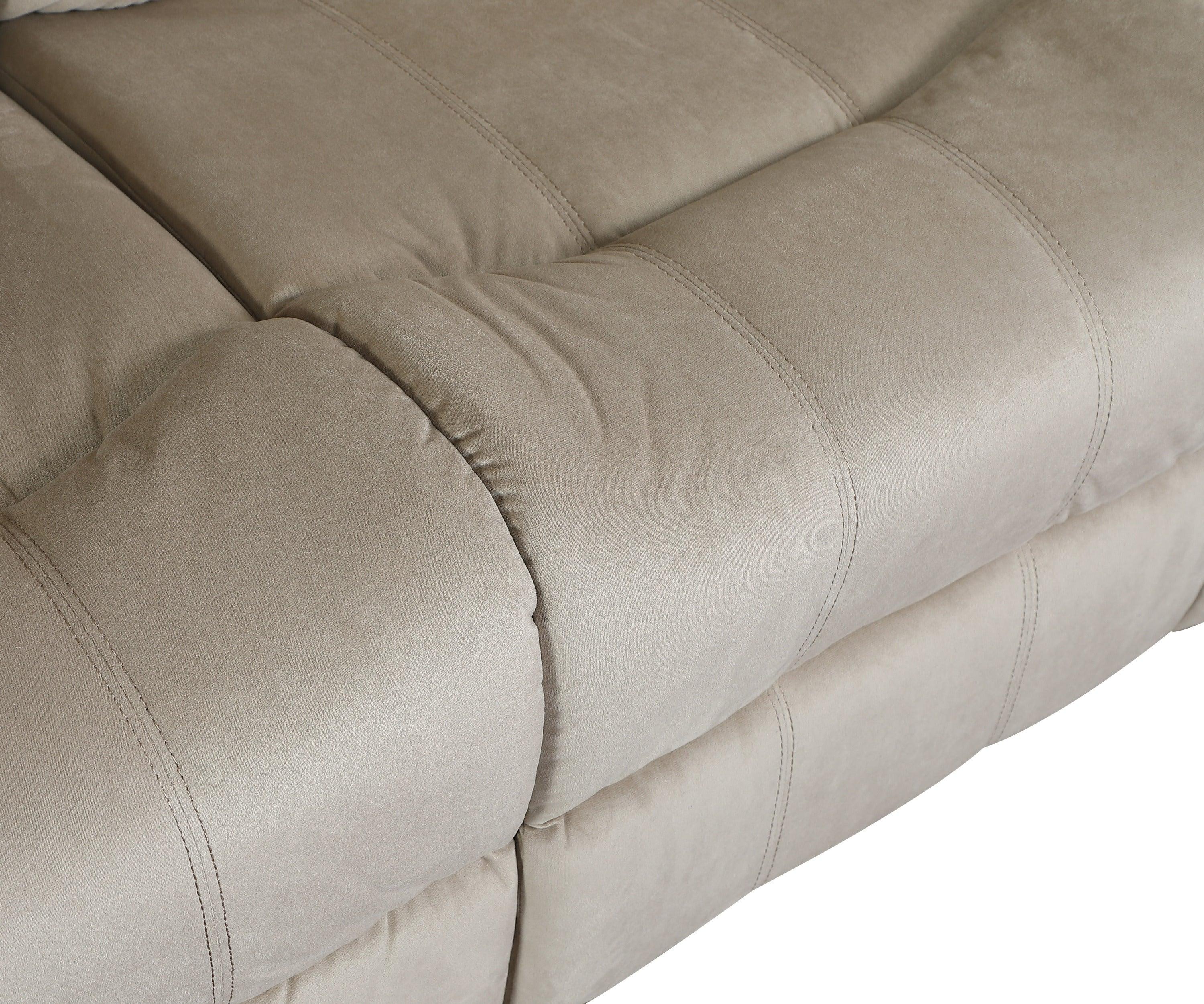 Global United Transitional Microfiber Fabric Upholstered Sofa