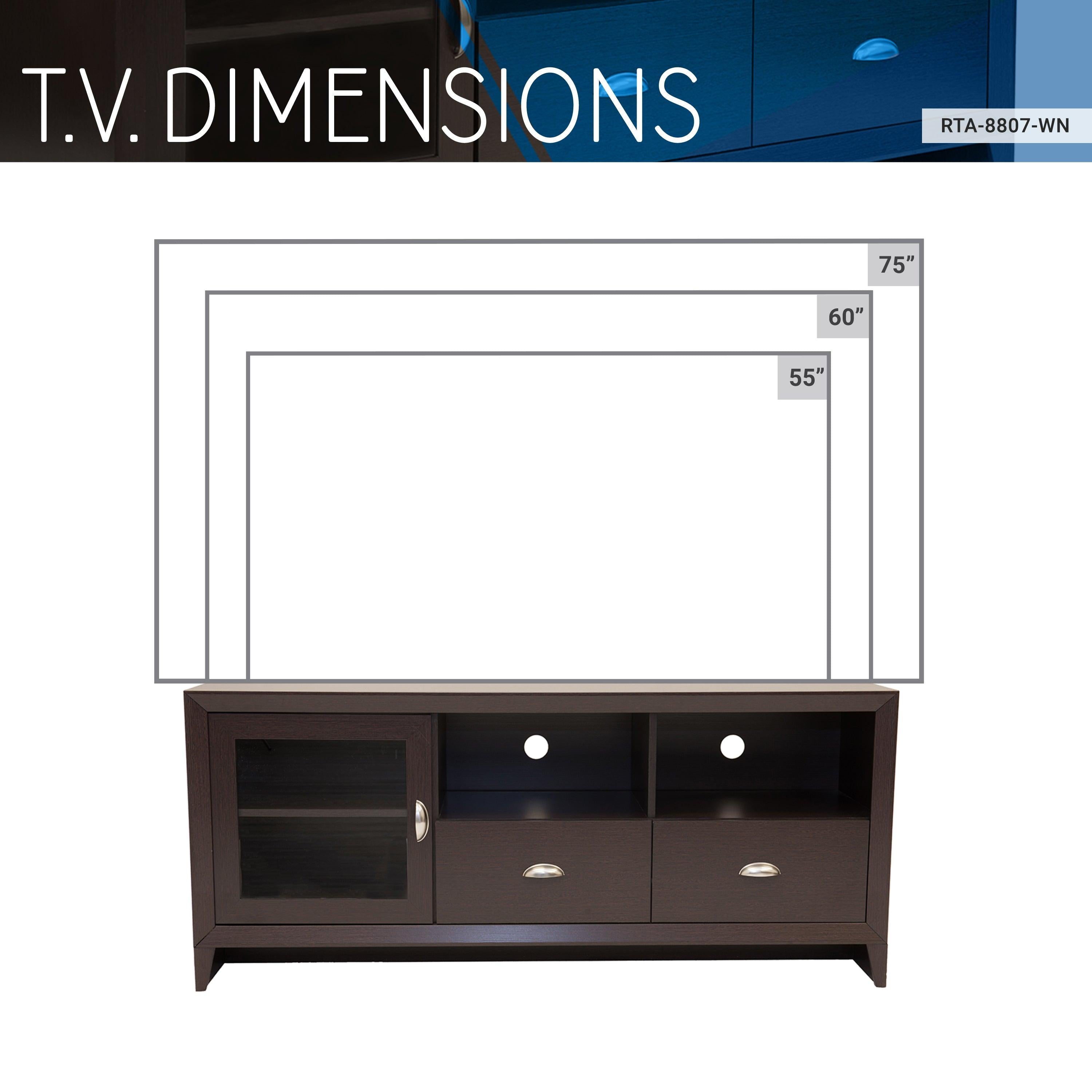 Techni MobiliModern TV Stand withStorage for TVs Up To 60", Wenge