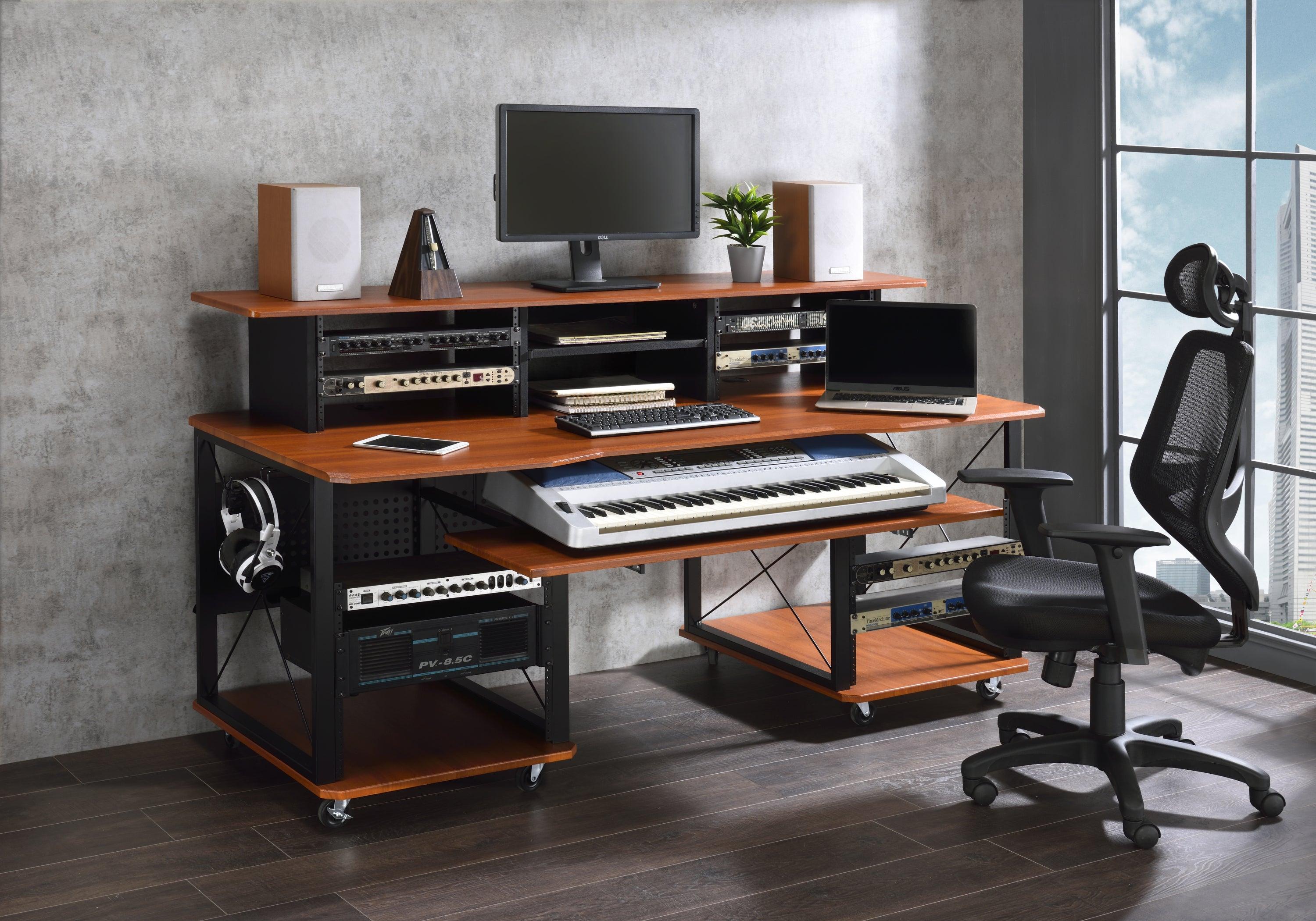 ACME Megara Music Desk, Cherry & Black Finish OF00988 image